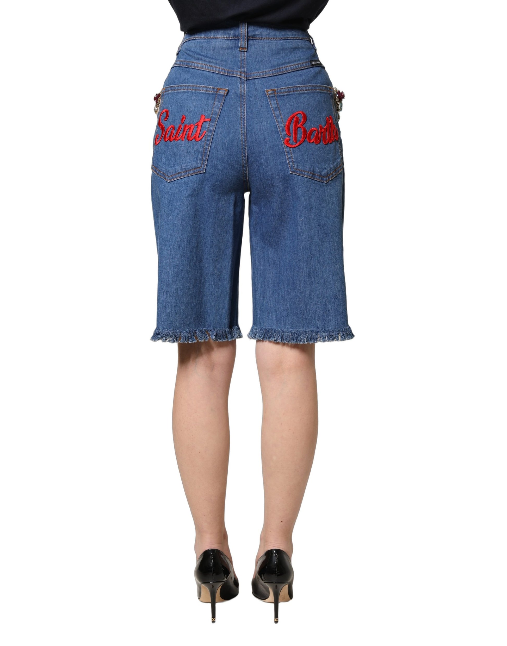 Dolce & Gabbana Blue Bermuda for Women side view