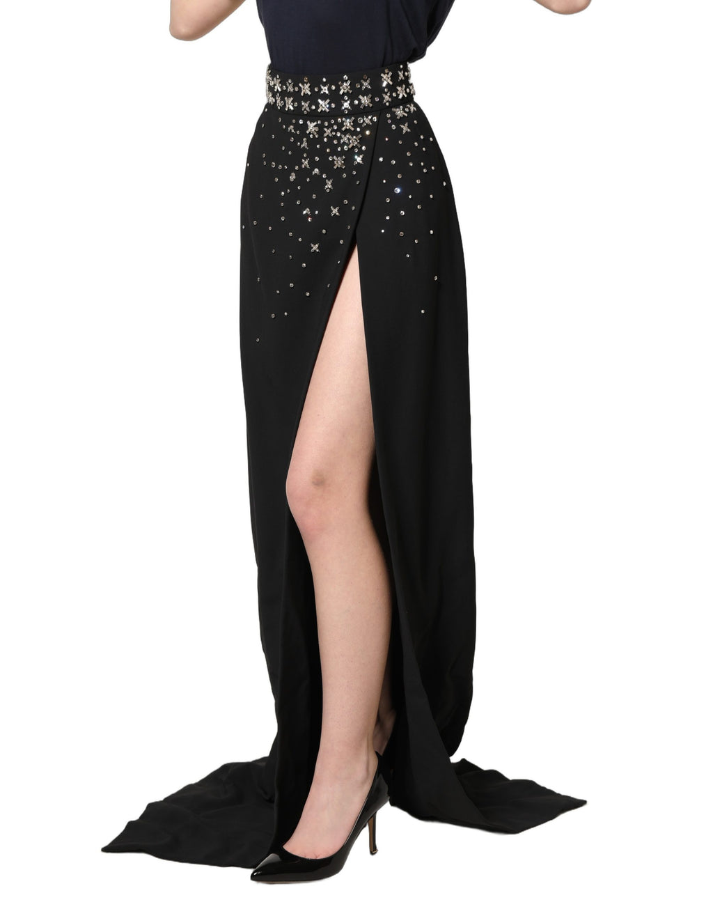 Dolce & Gabbana Black Long Skirt for Women detail view
