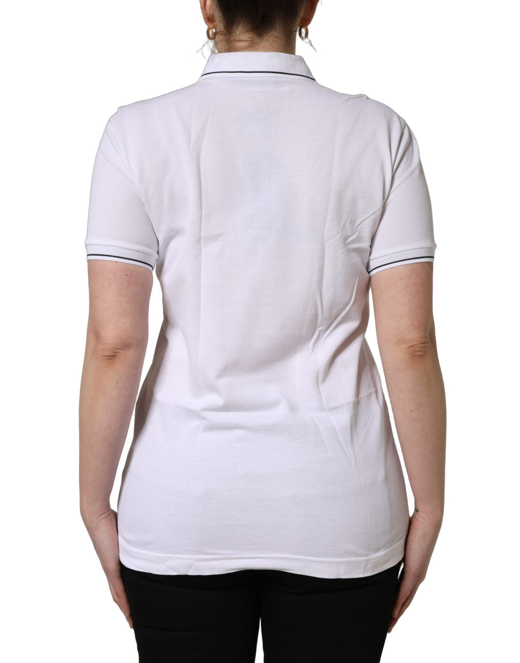 Dolce & Gabbana White Polo Shirt for Women side view