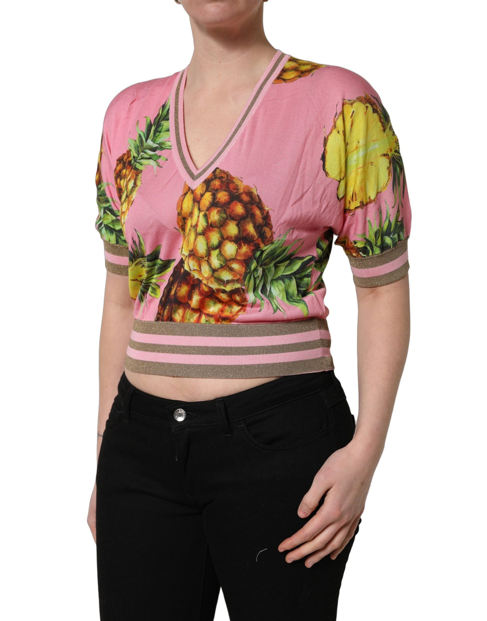 Dolce & Gabbana Pink T-Shirt for Women detail view