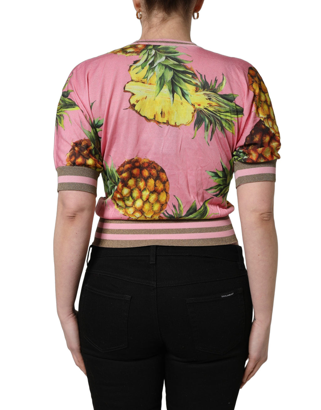 Dolce & Gabbana Pink T-Shirt for Women side view