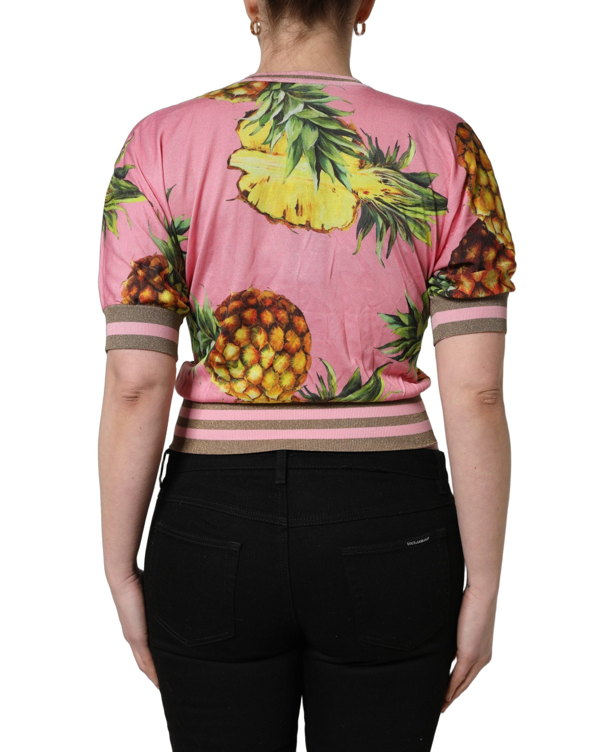 Dolce & Gabbana Pink T-Shirt for Women side view