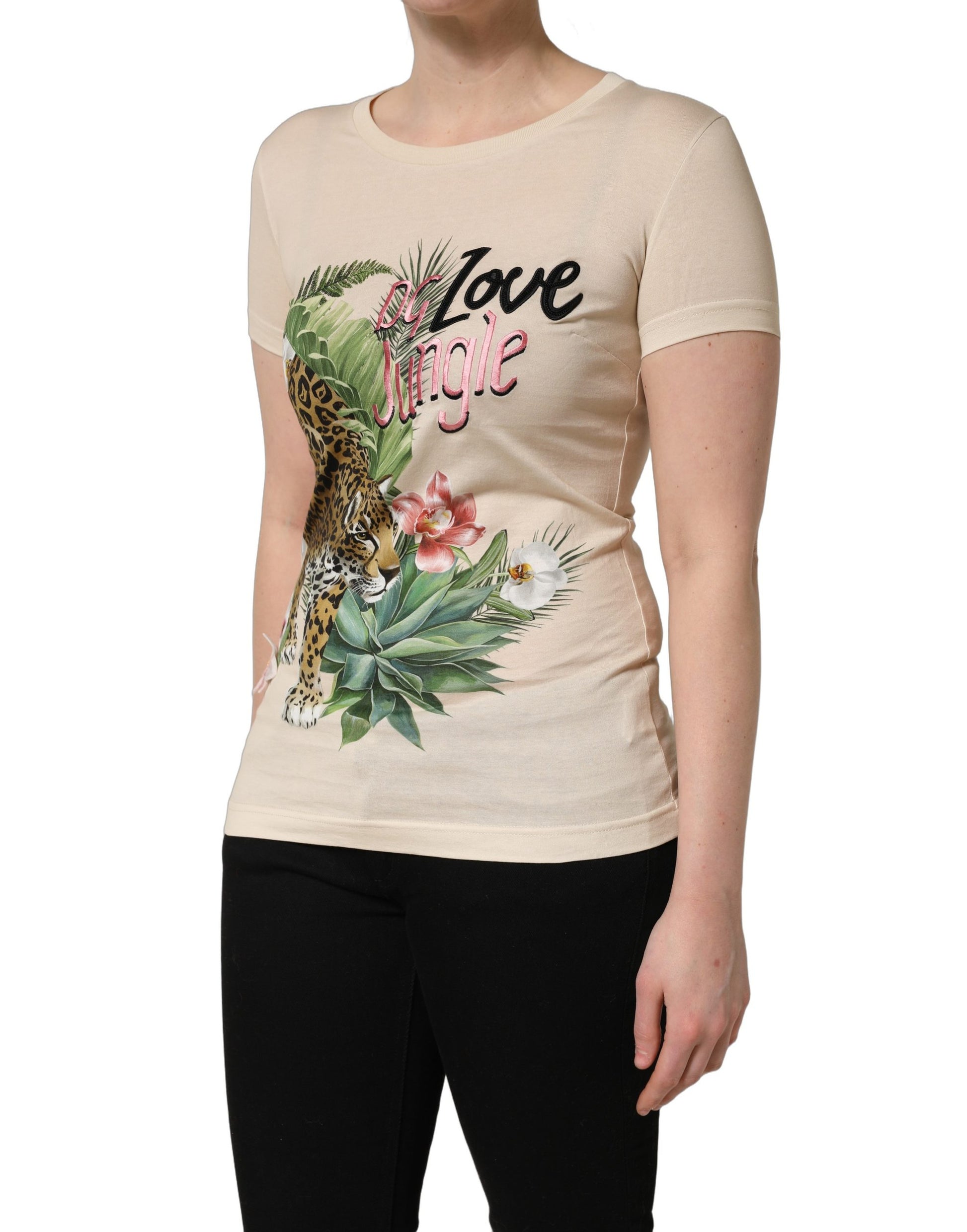 Dolce & Gabbana Beige T-Shirt for Women detail view