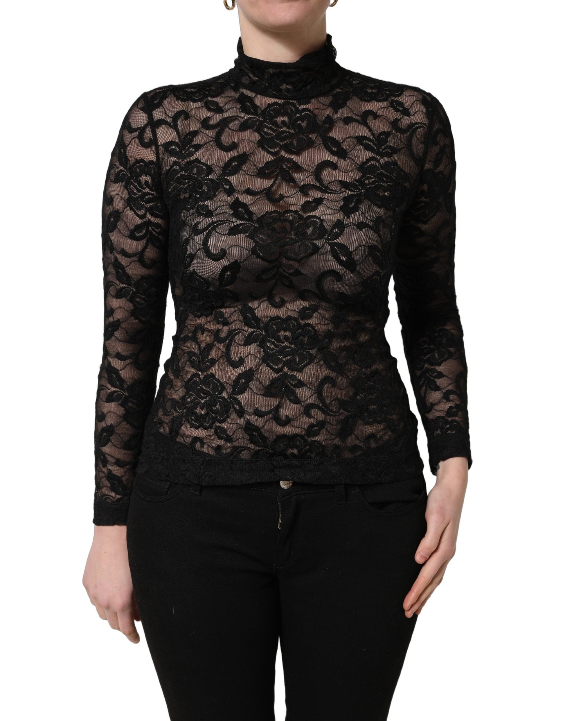 Dolce & Gabbana Black Long Sleeve T-Shirt for Women alternate view