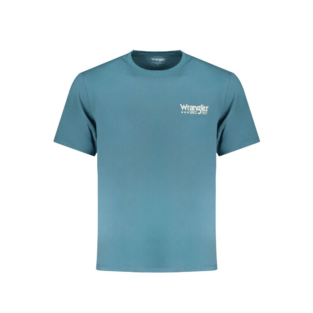 T-shirt en coton bleu Wrangler pour homme