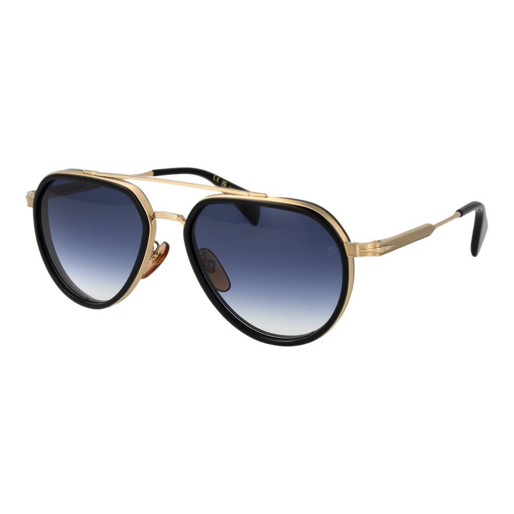 Lunettes de soleil en métal noires David Beckham