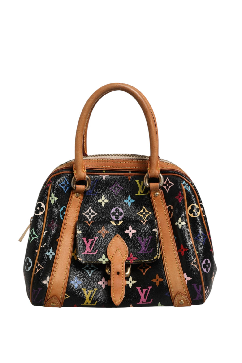 Sac à main Louis Vuitton Priscilla en toile Monogram Multicolore noire