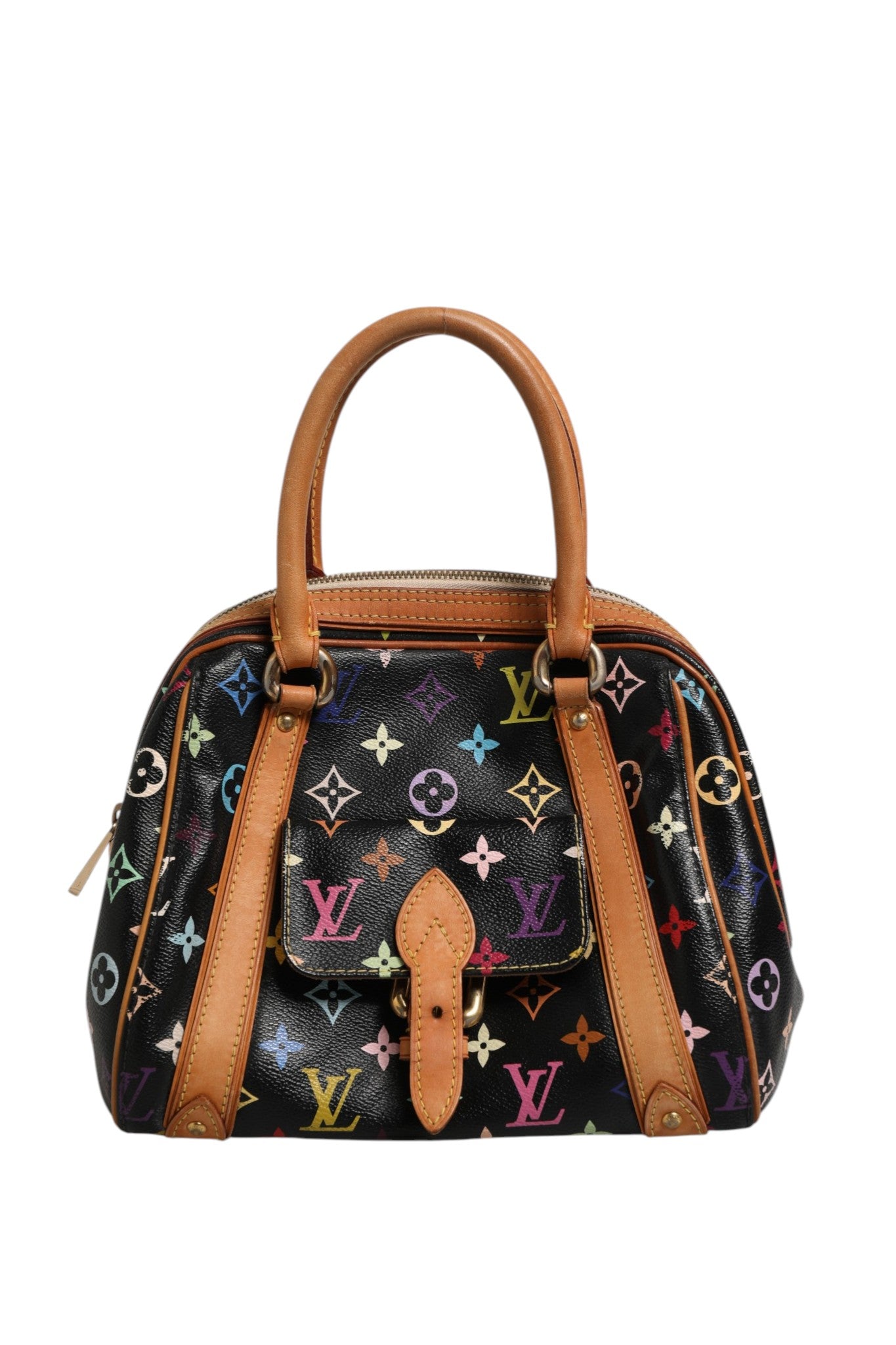 Sac à main Louis Vuitton Priscilla en toile Monogram Multicolore noire