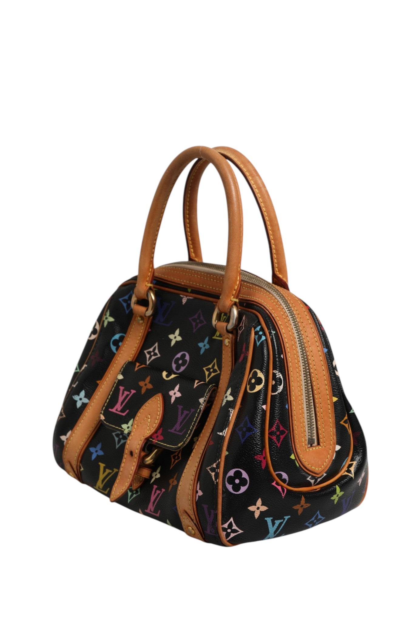Sac à main Louis Vuitton Priscilla en toile Monogram Multicolore noire