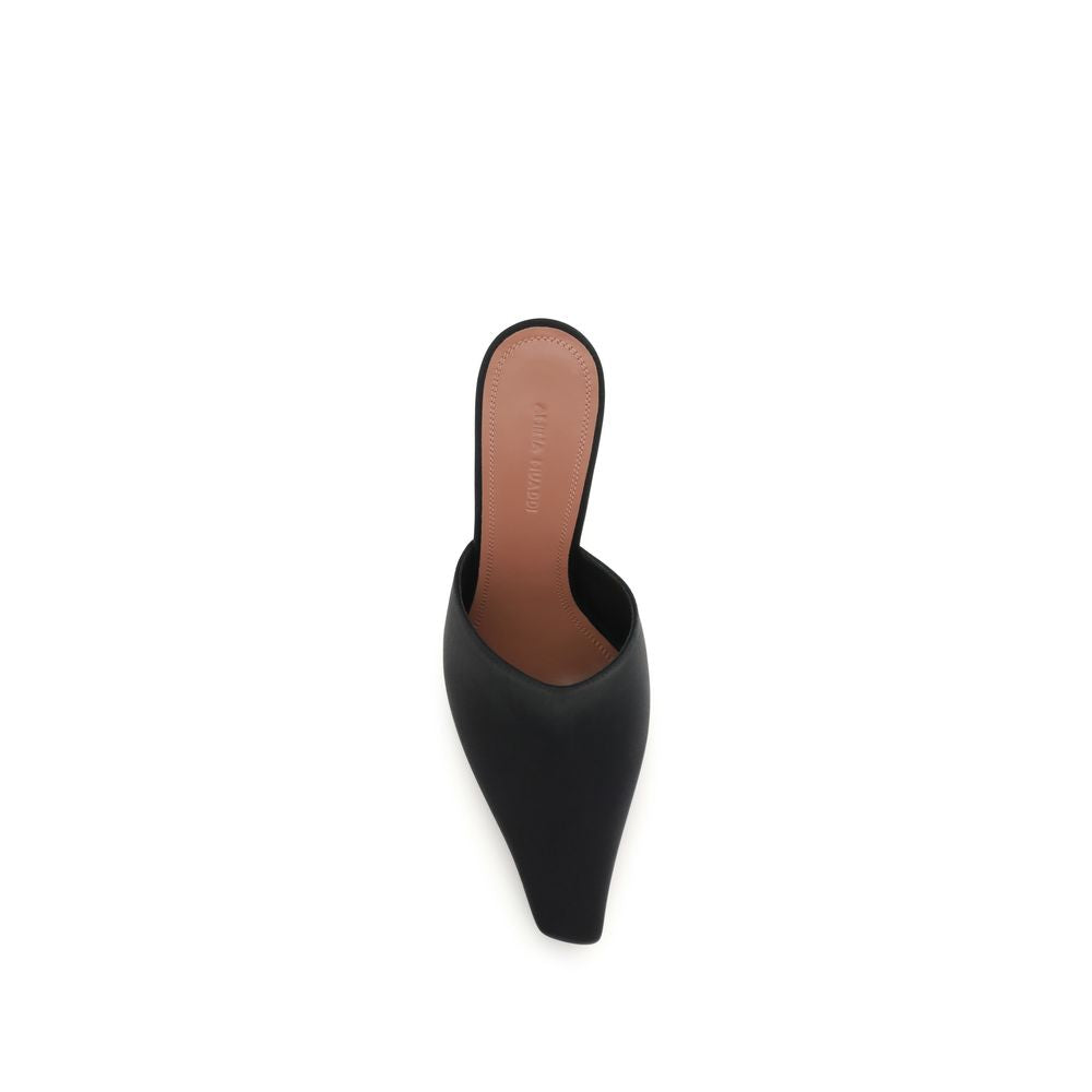Amina Muaddi Black Sandals for Women side view