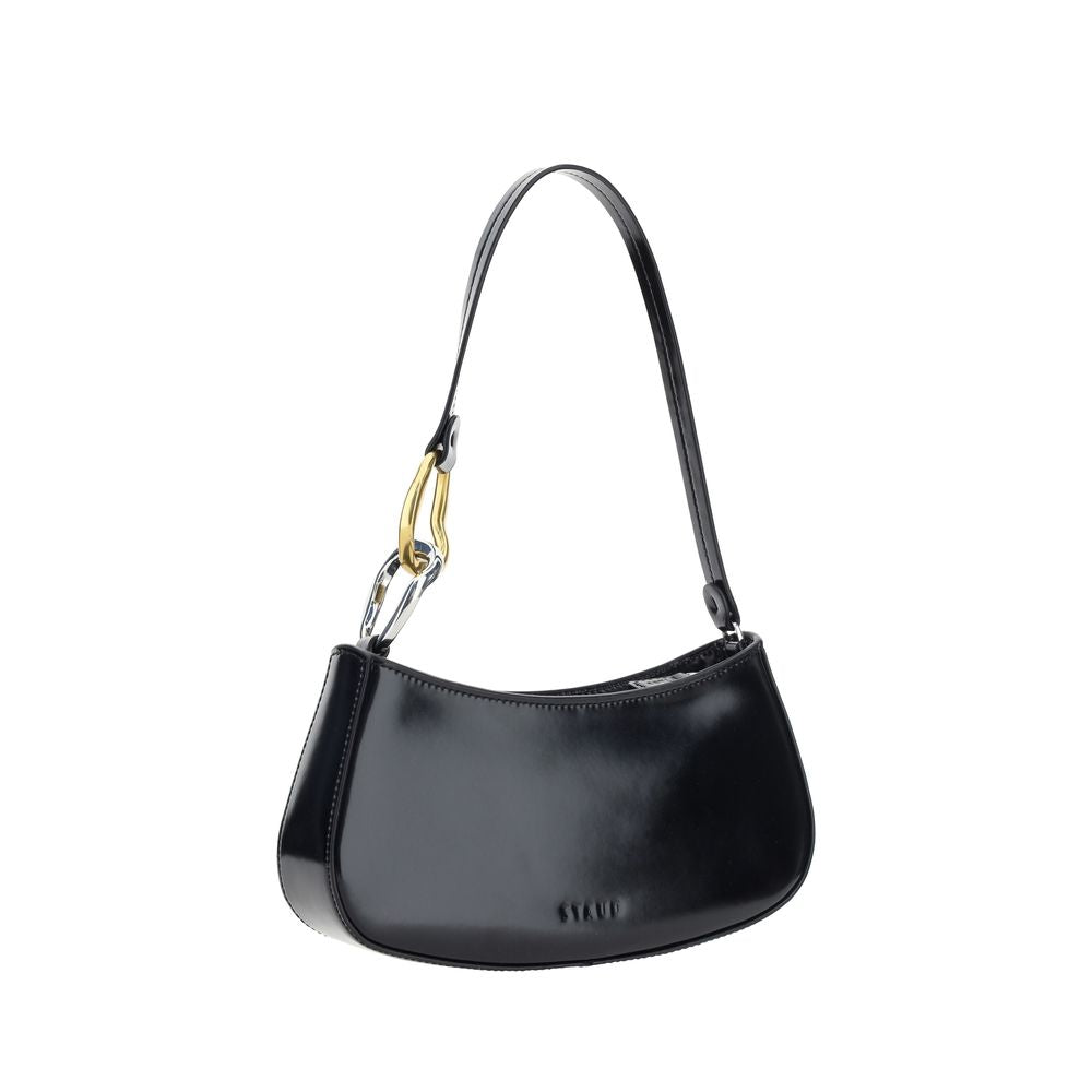 Sac porté épaule Staud en cuir de veau noir Bos Taurus