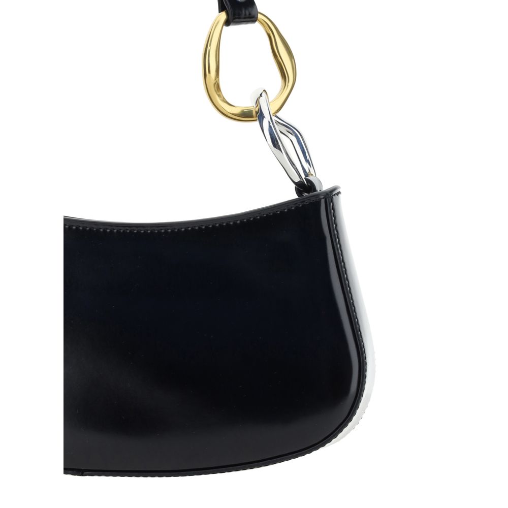 Sac porté épaule Staud en cuir de veau noir Bos Taurus