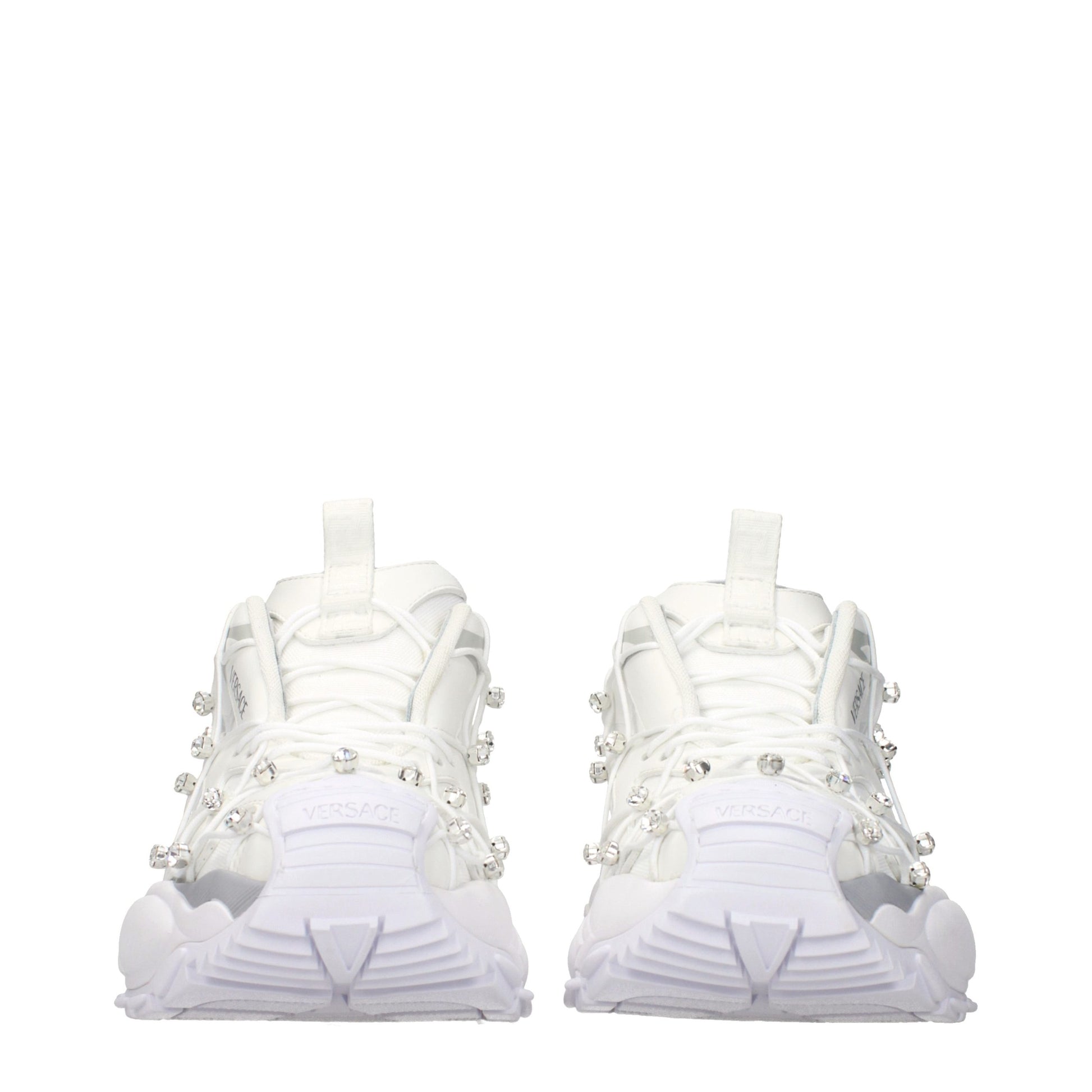 Versace White Fabric Sneakers