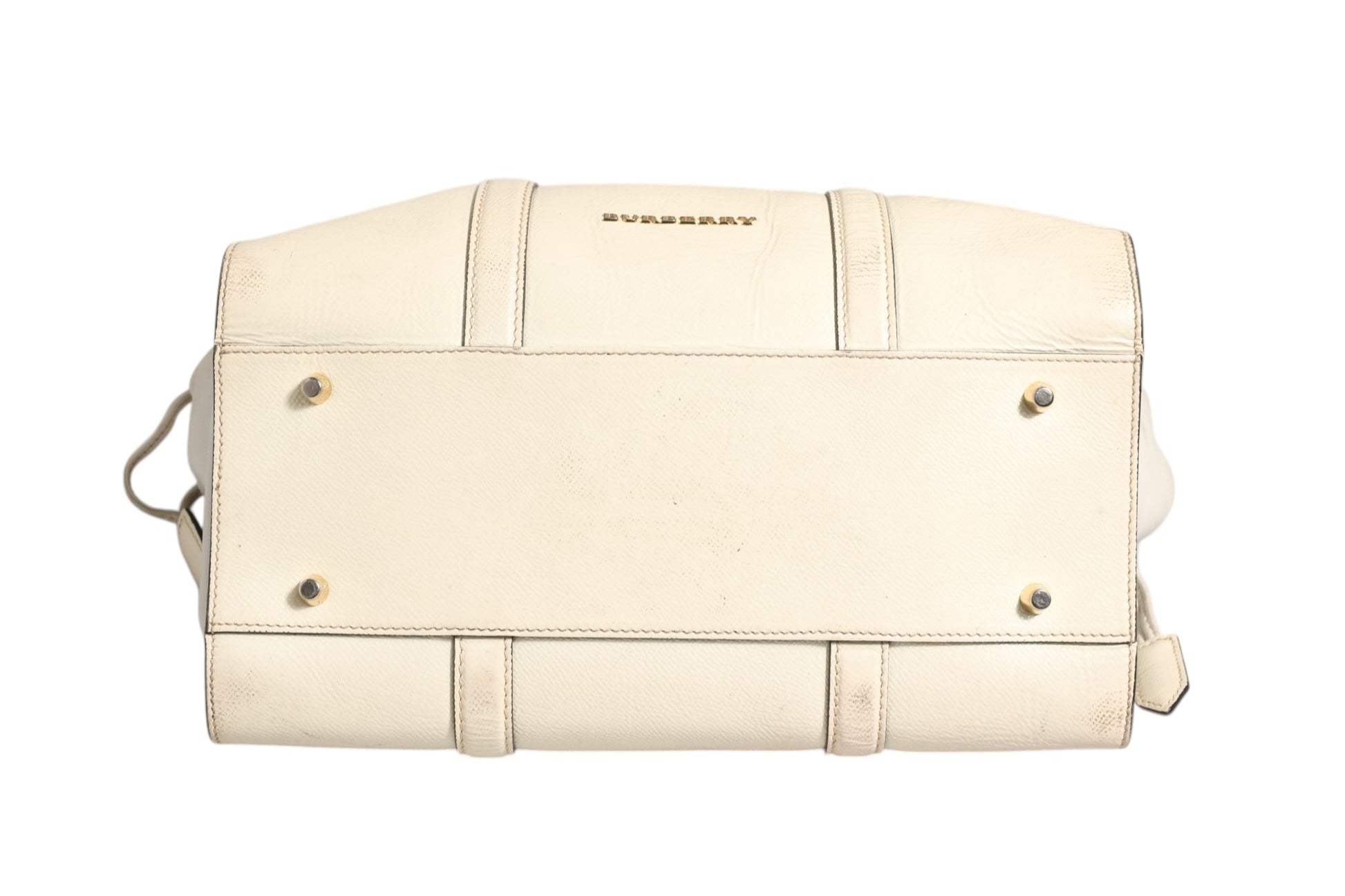 Burberry Chalk White Large Leather Tote Bag