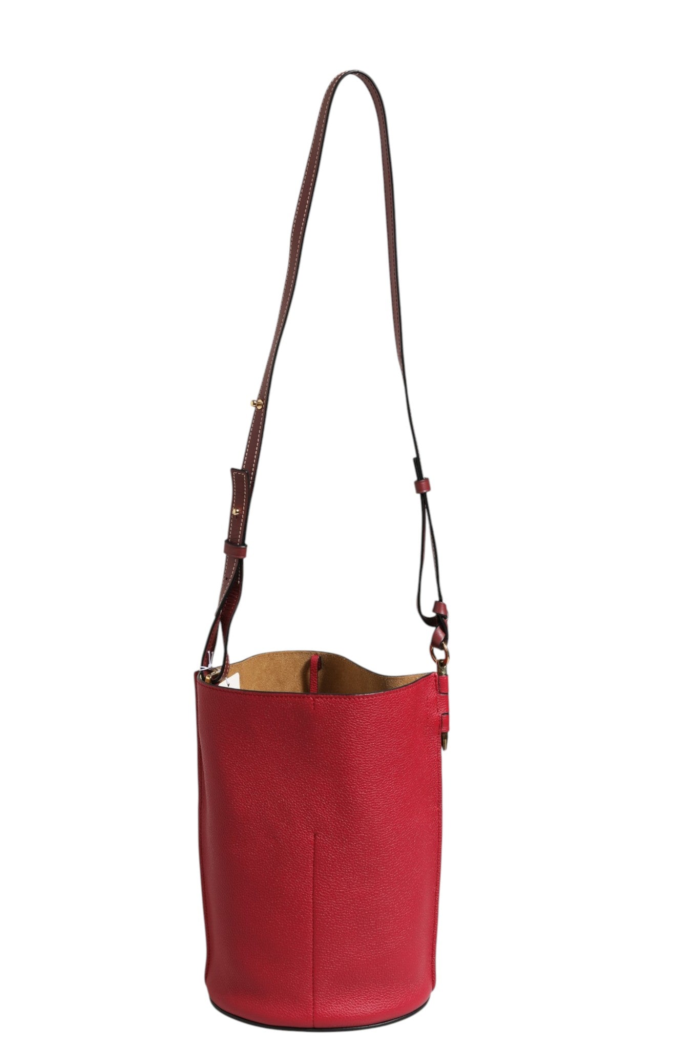 Sac seau Loewe Gate en cuir framboise et vin