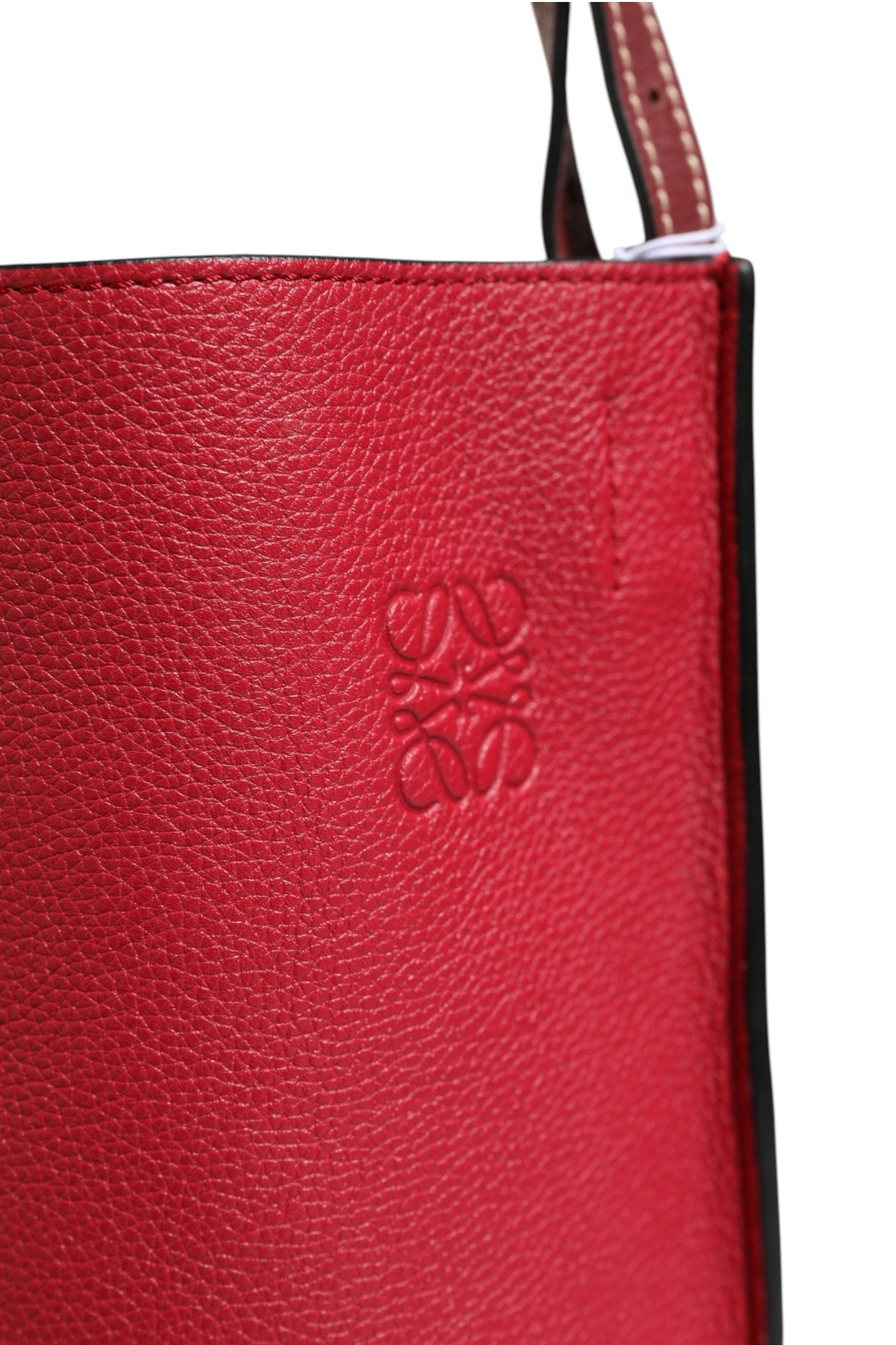 Sac seau Loewe Gate en cuir framboise et vin