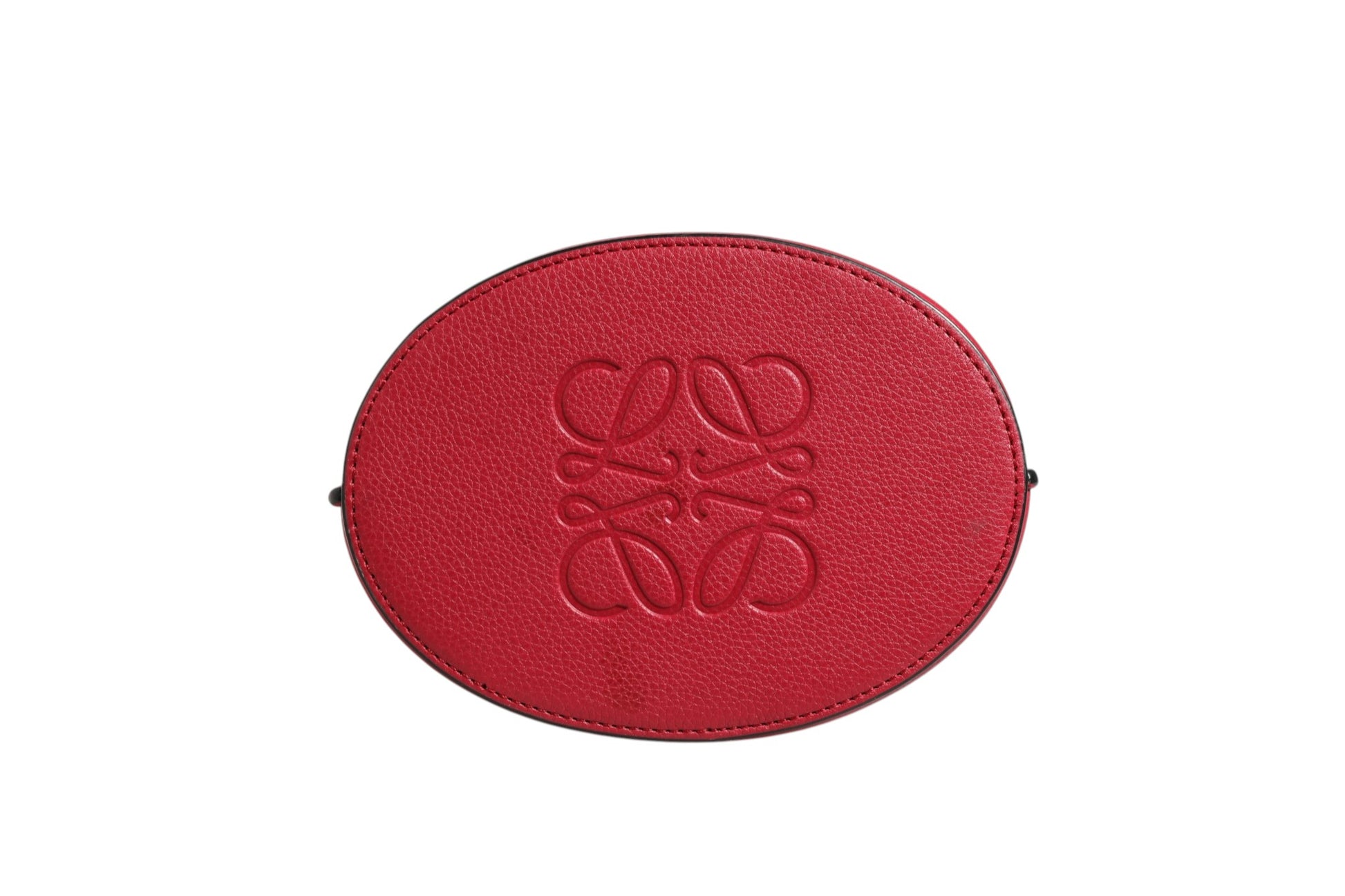 Sac seau Loewe Gate en cuir framboise et vin
