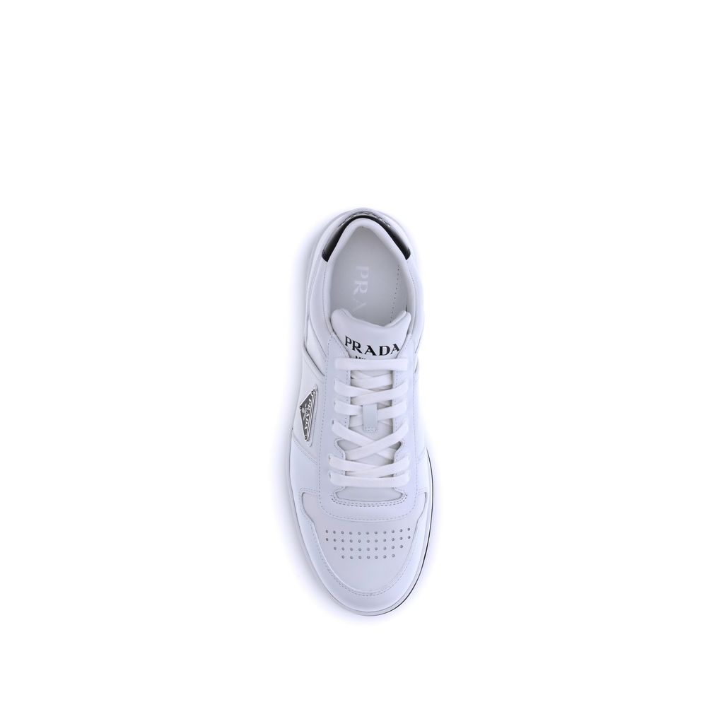 Prada White Low Top Sneakers for Men side view