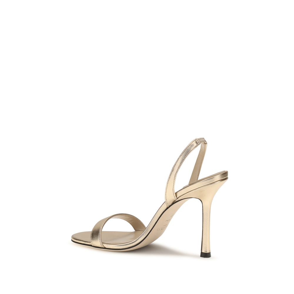 Jimmy Choo Gold Stiletto Heels for Women detail view