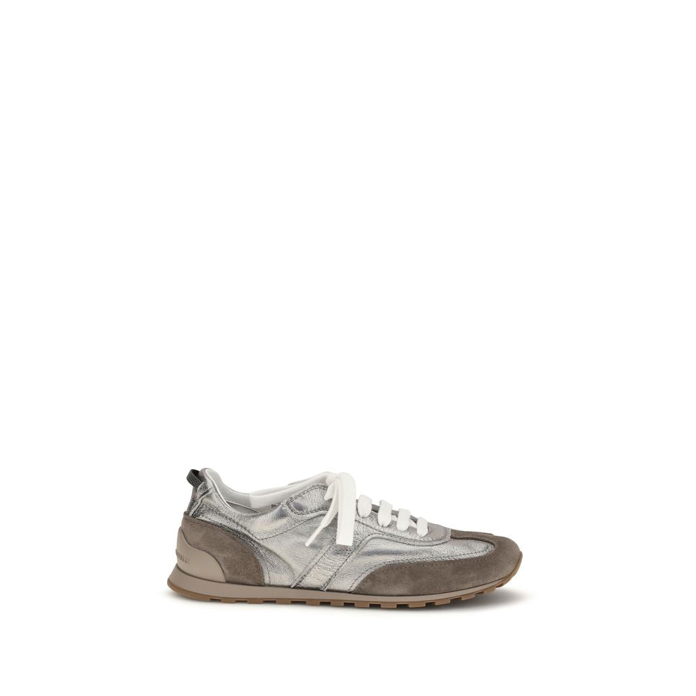 Baskets Brunello Cucinelli en cuir de veau multicolore Bos Taurus