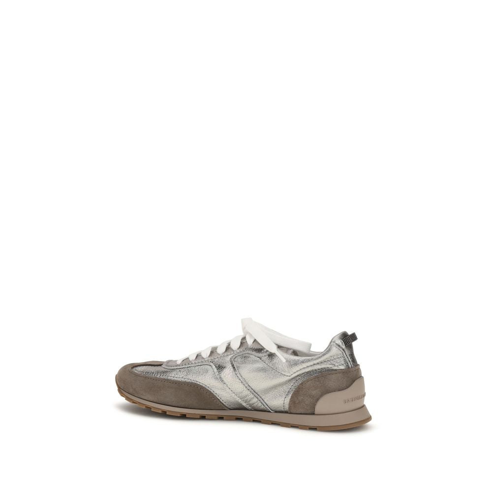 Baskets Brunello Cucinelli en cuir de veau multicolore Bos Taurus