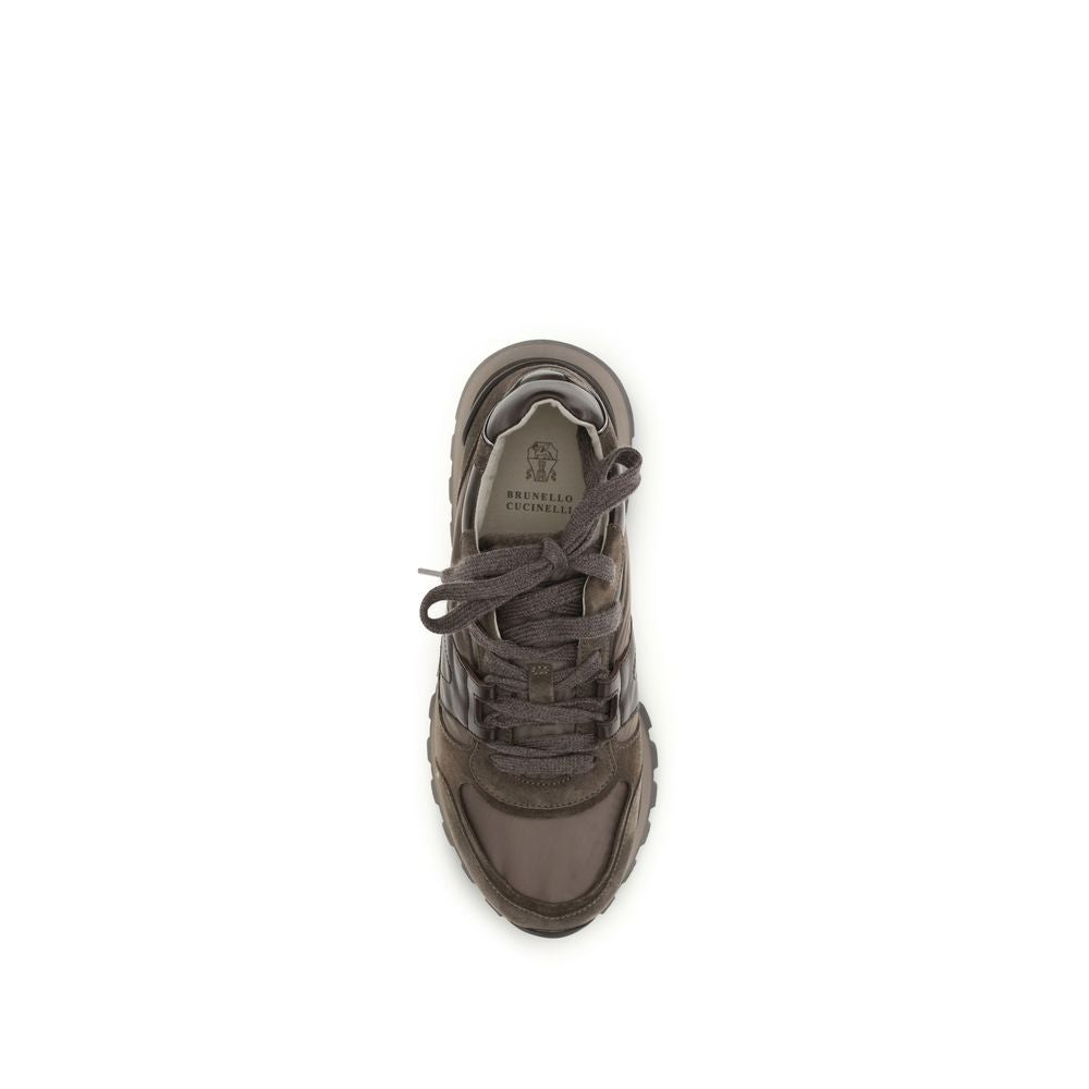 Brunello Cucinelli Brown Athletic Sneakers for Women side view