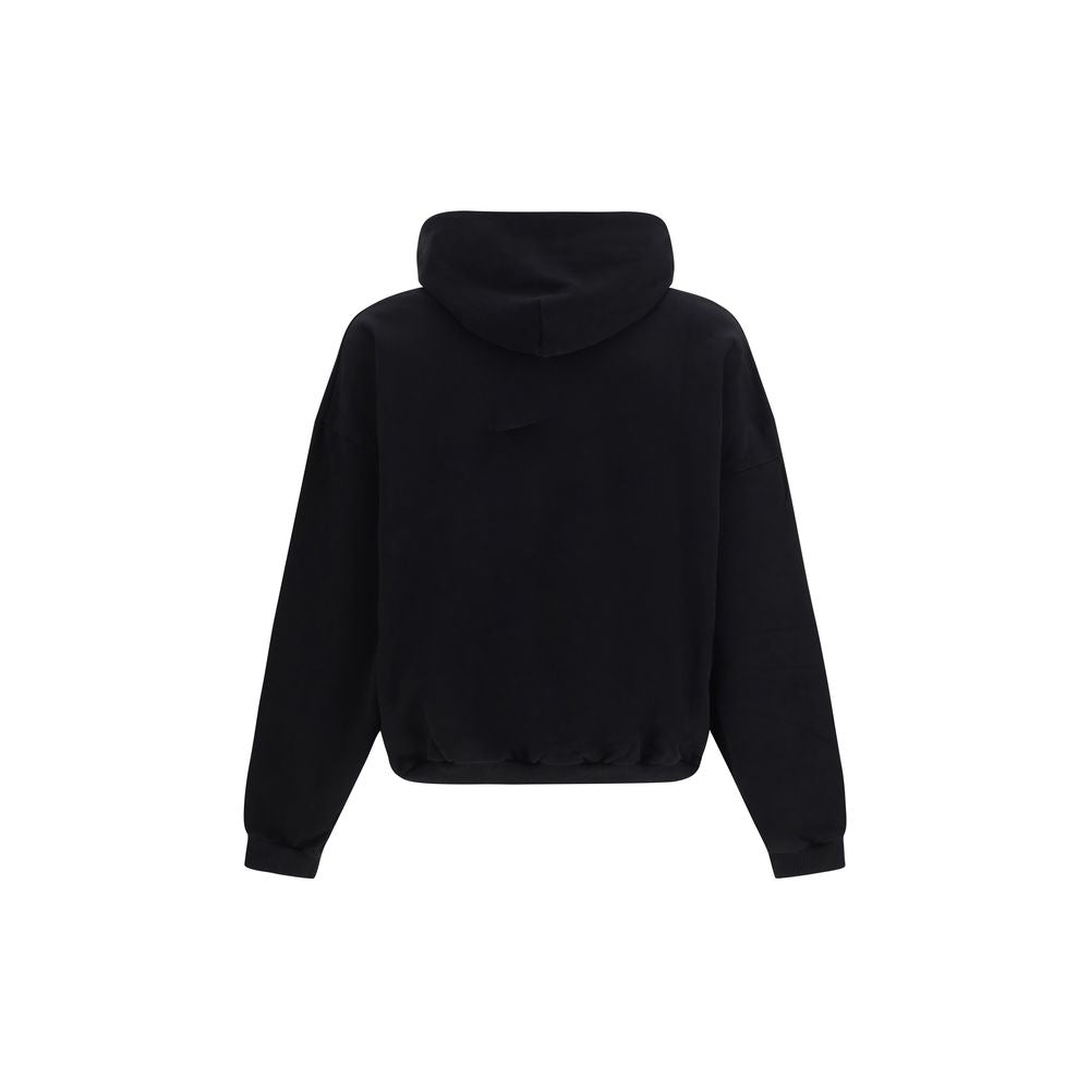 Pull molletonné en coton noir Represent