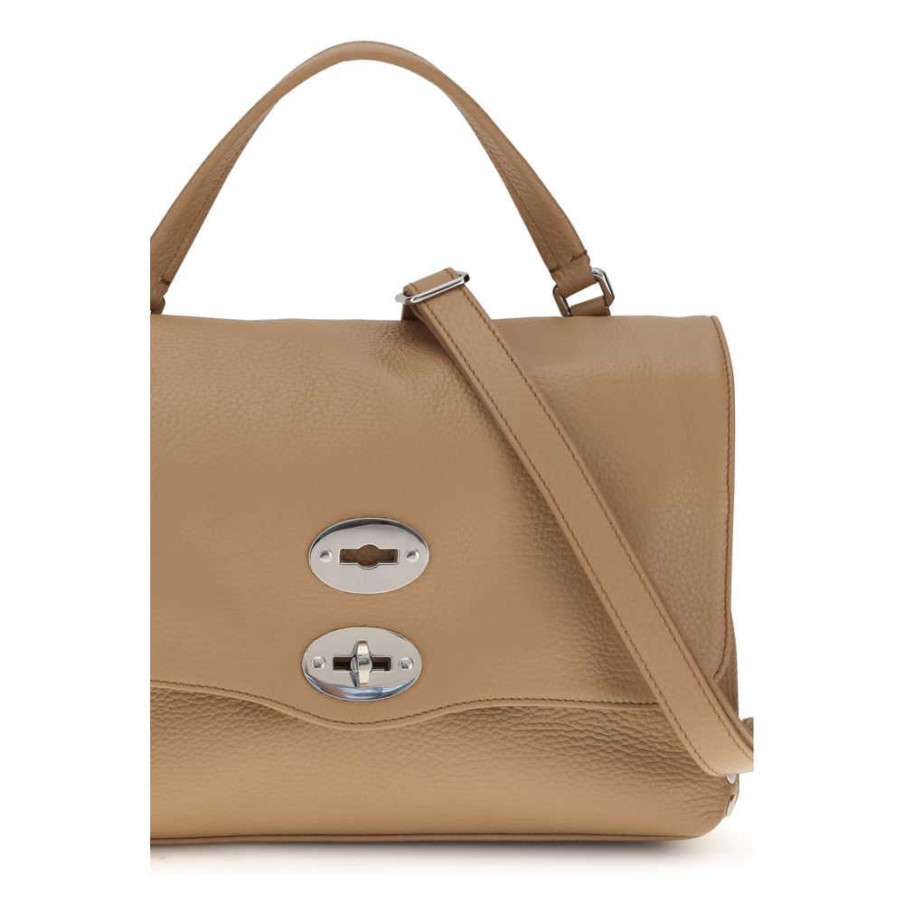 Sac à main Zanellato en cuir de veau beige Bos Taurus