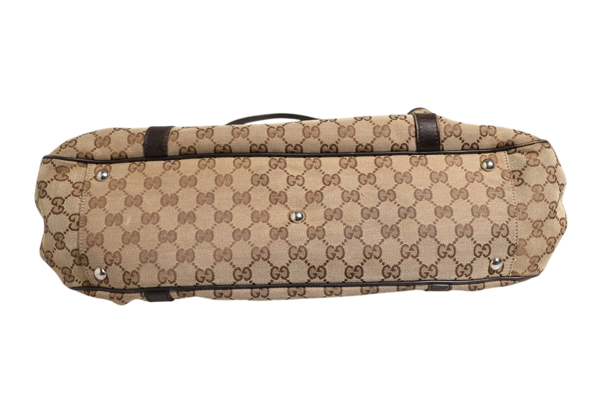 Sac cabas moyen Gucci Twins en toile beige et noire