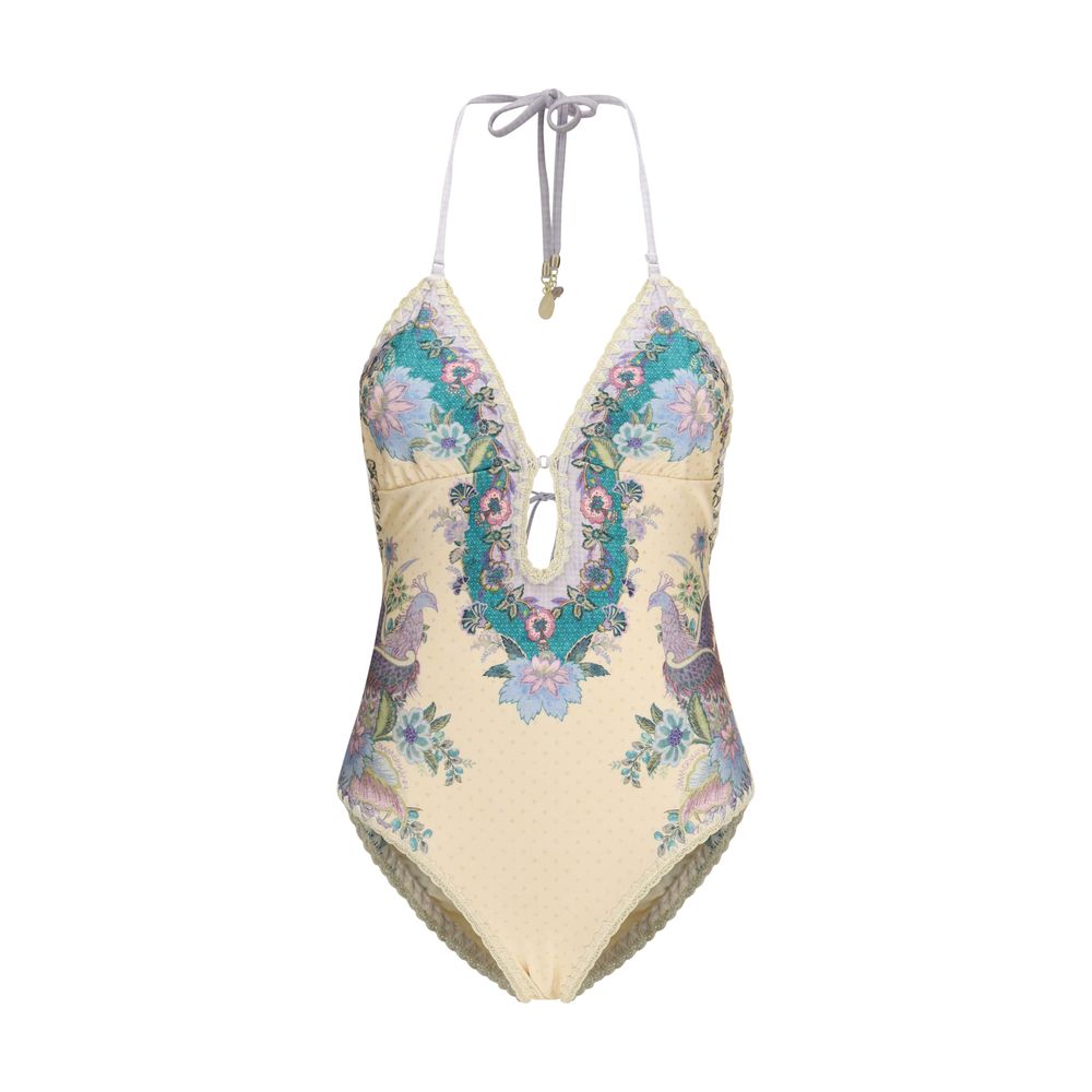 Maillot de bain une pièce en polyamide beige Zimmermann