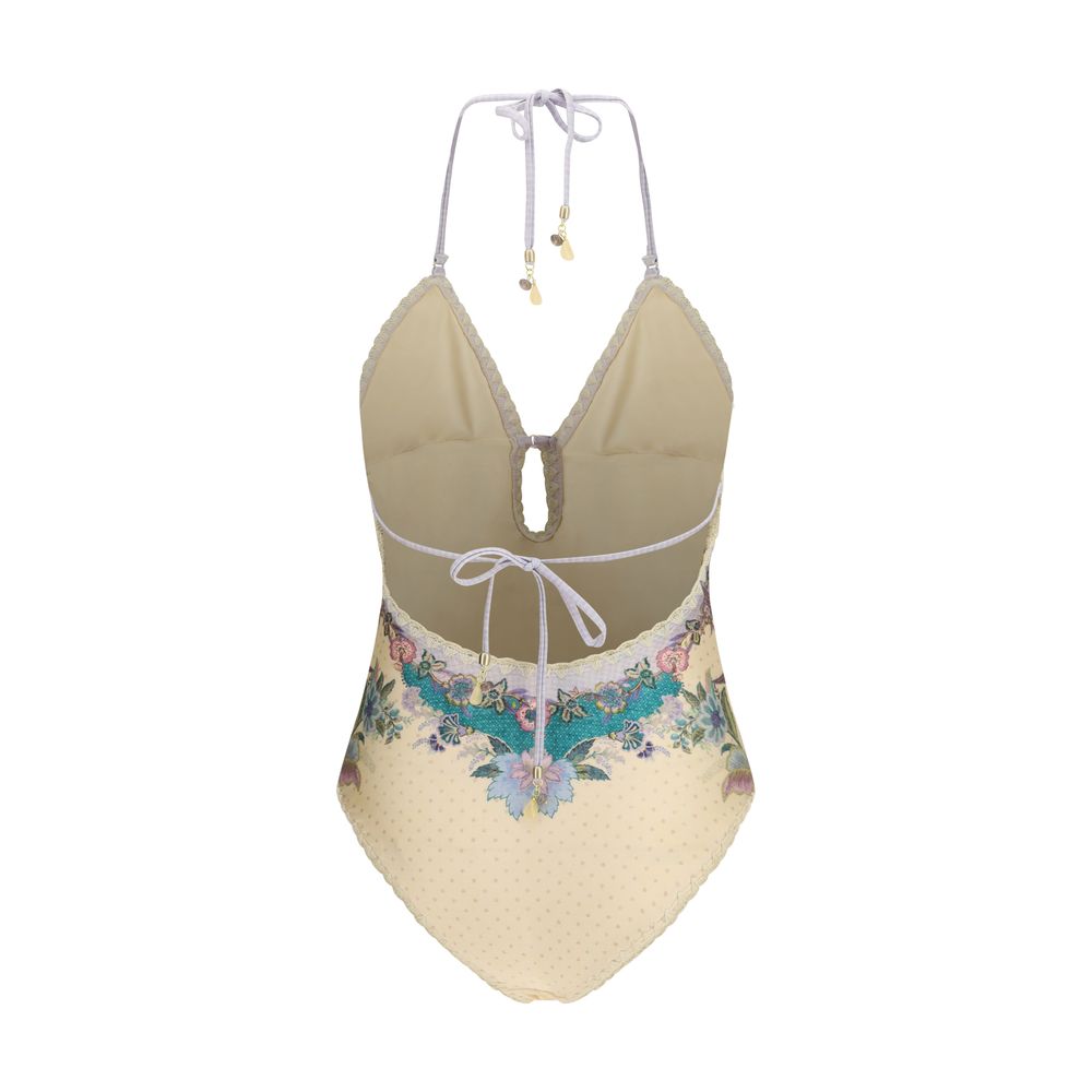 Maillot de bain une pièce en polyamide beige Zimmermann