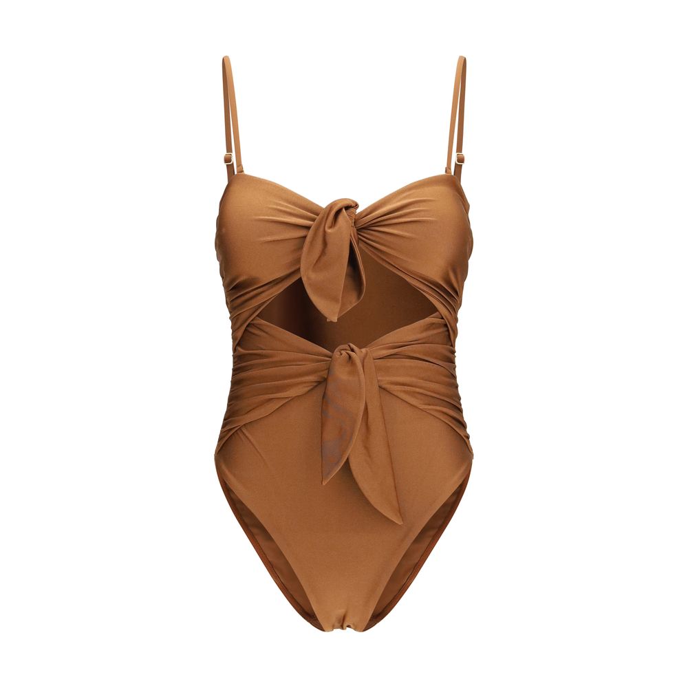 Maillot de bain une pièce en polyamide beige Zimmermann