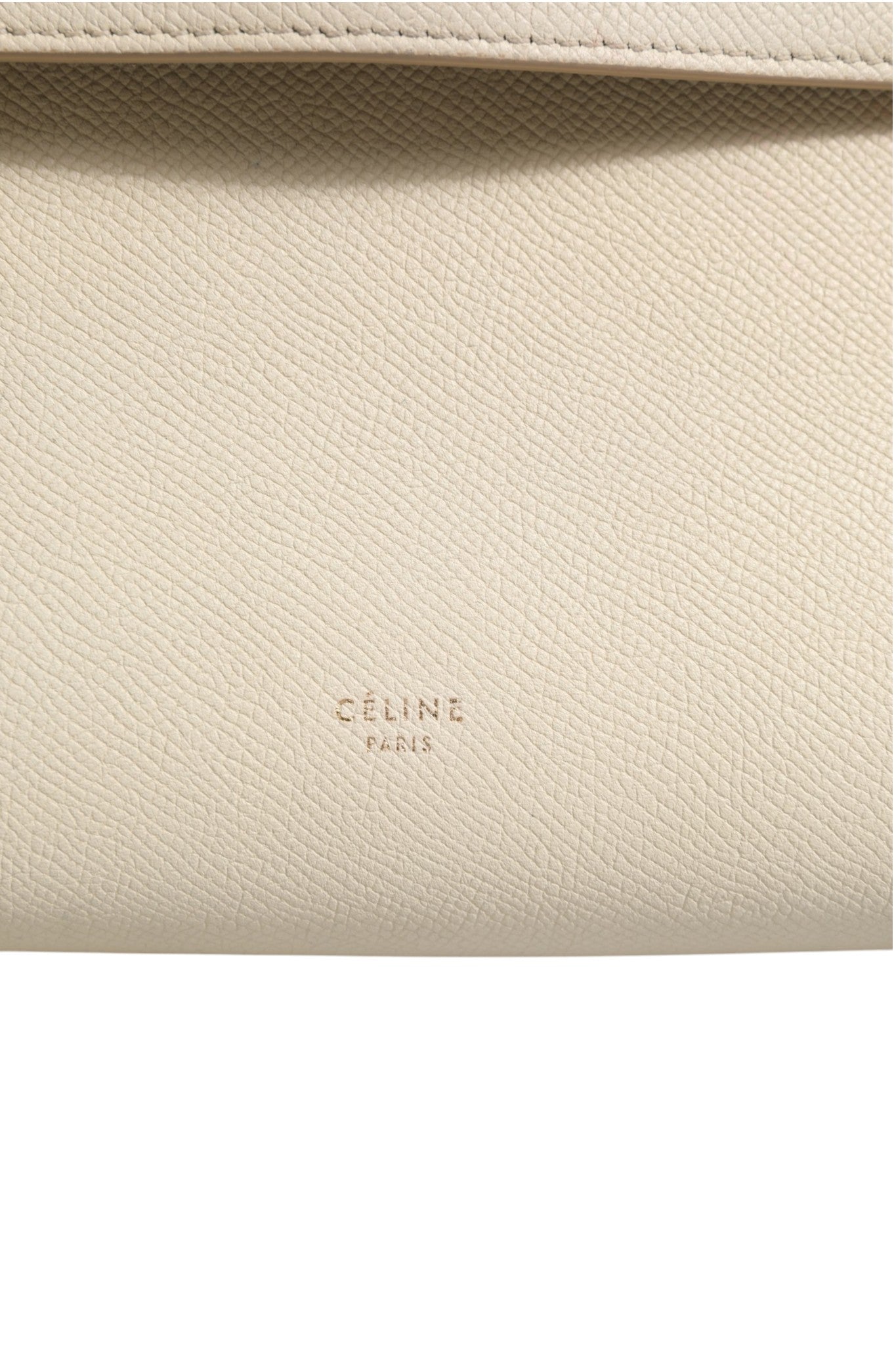 Sac Céline Nano Belt en veau grainé craie