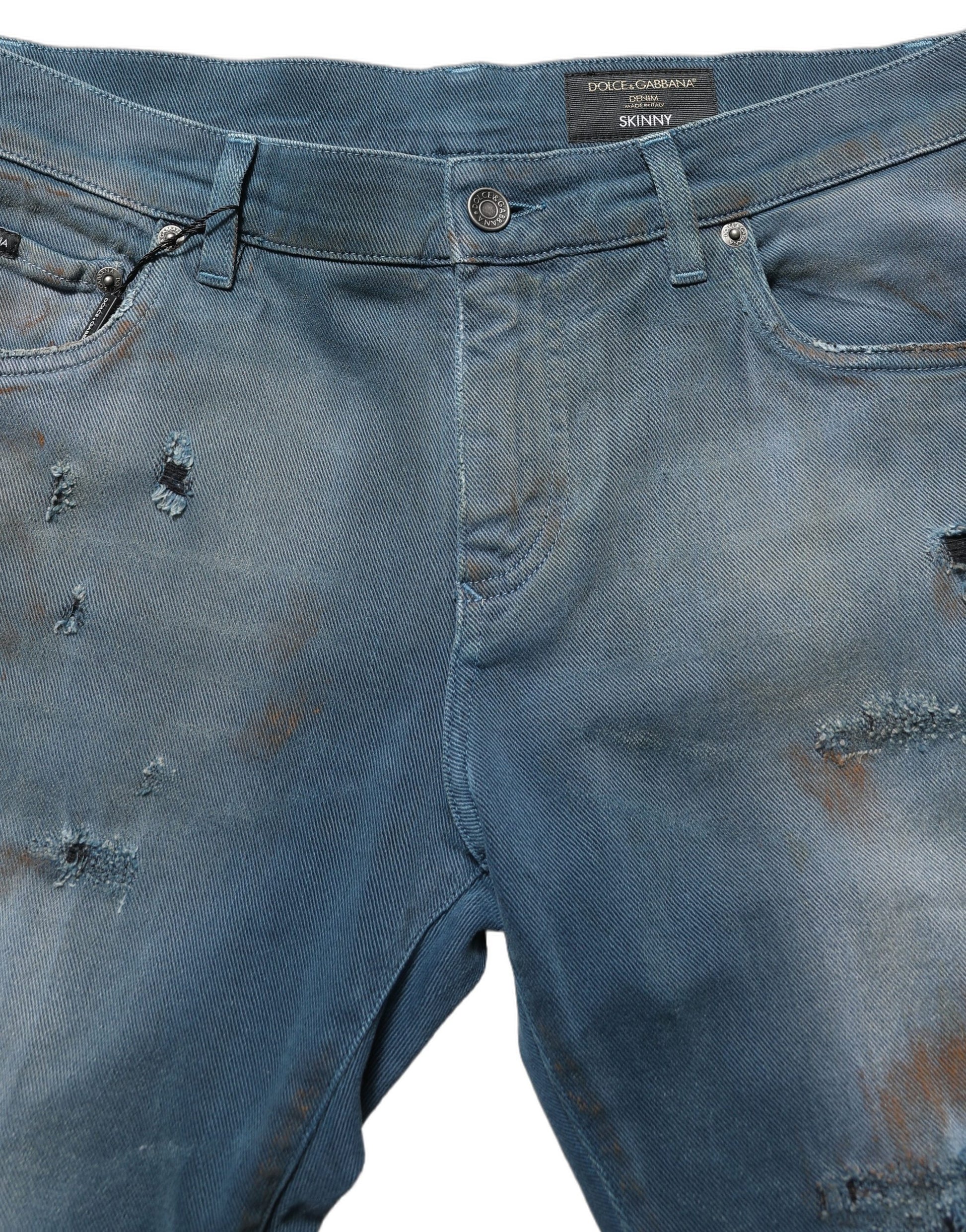 Dolce & Gabbana Blue Skinny Jeans for Men additional view