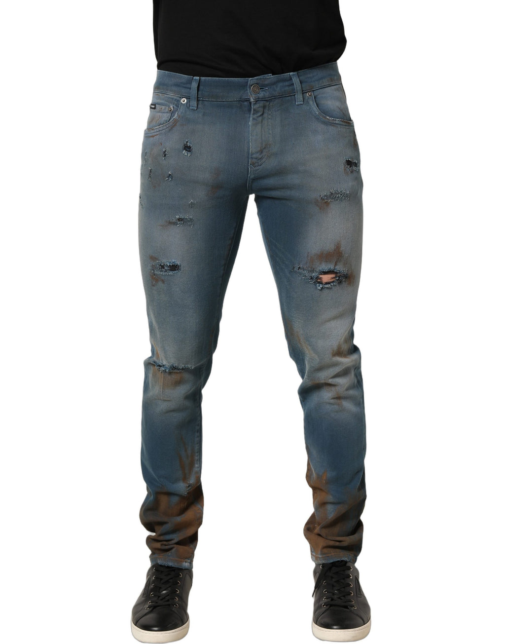 Dolce & Gabbana Blue Skinny Jeans for Men alternate view