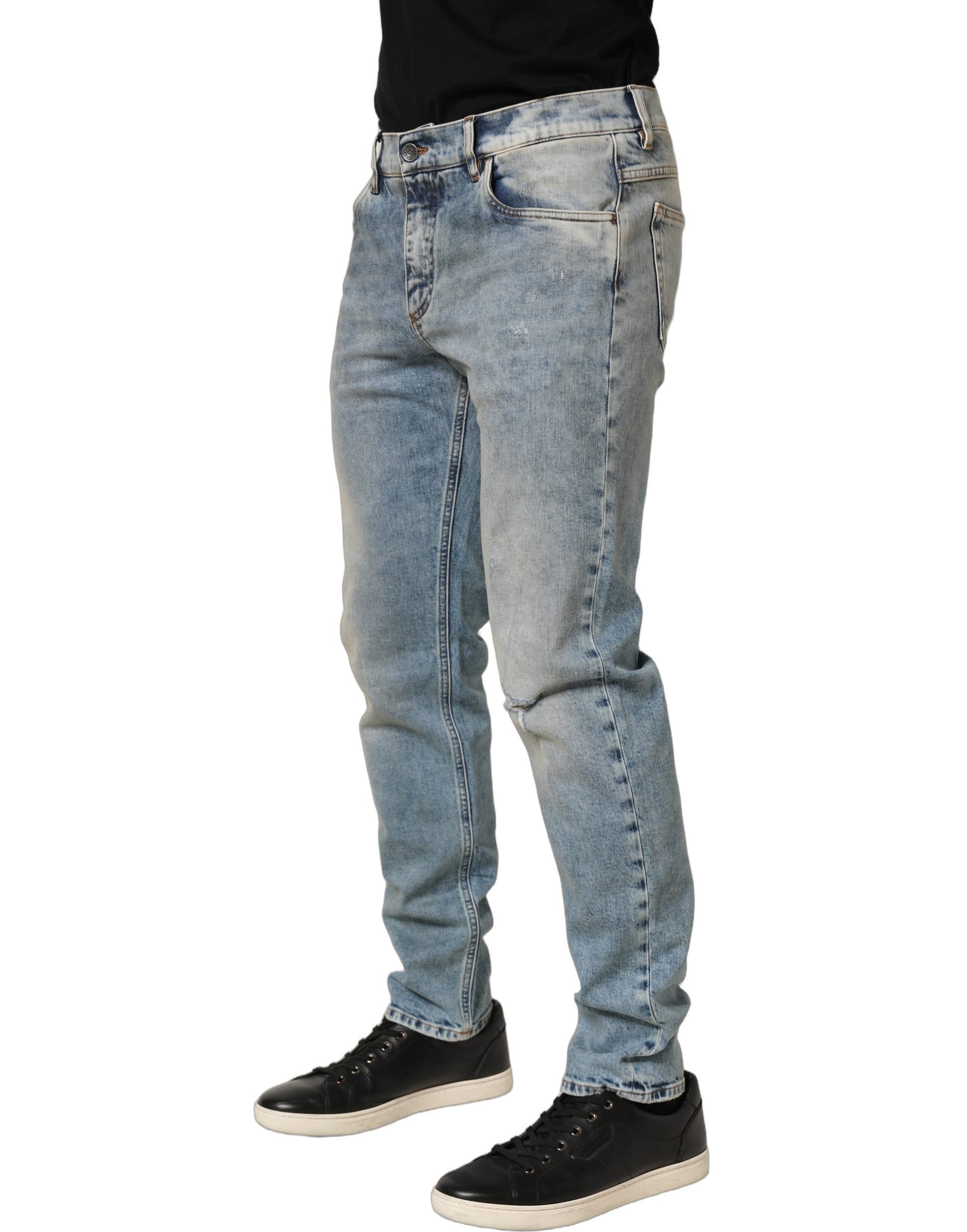 Dolce & Gabbana Blue Skinny Jeans for Men detail view