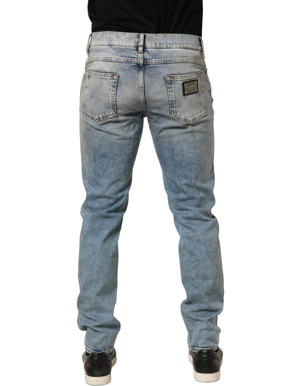 Dolce & Gabbana Blue Skinny Jeans for Men side view