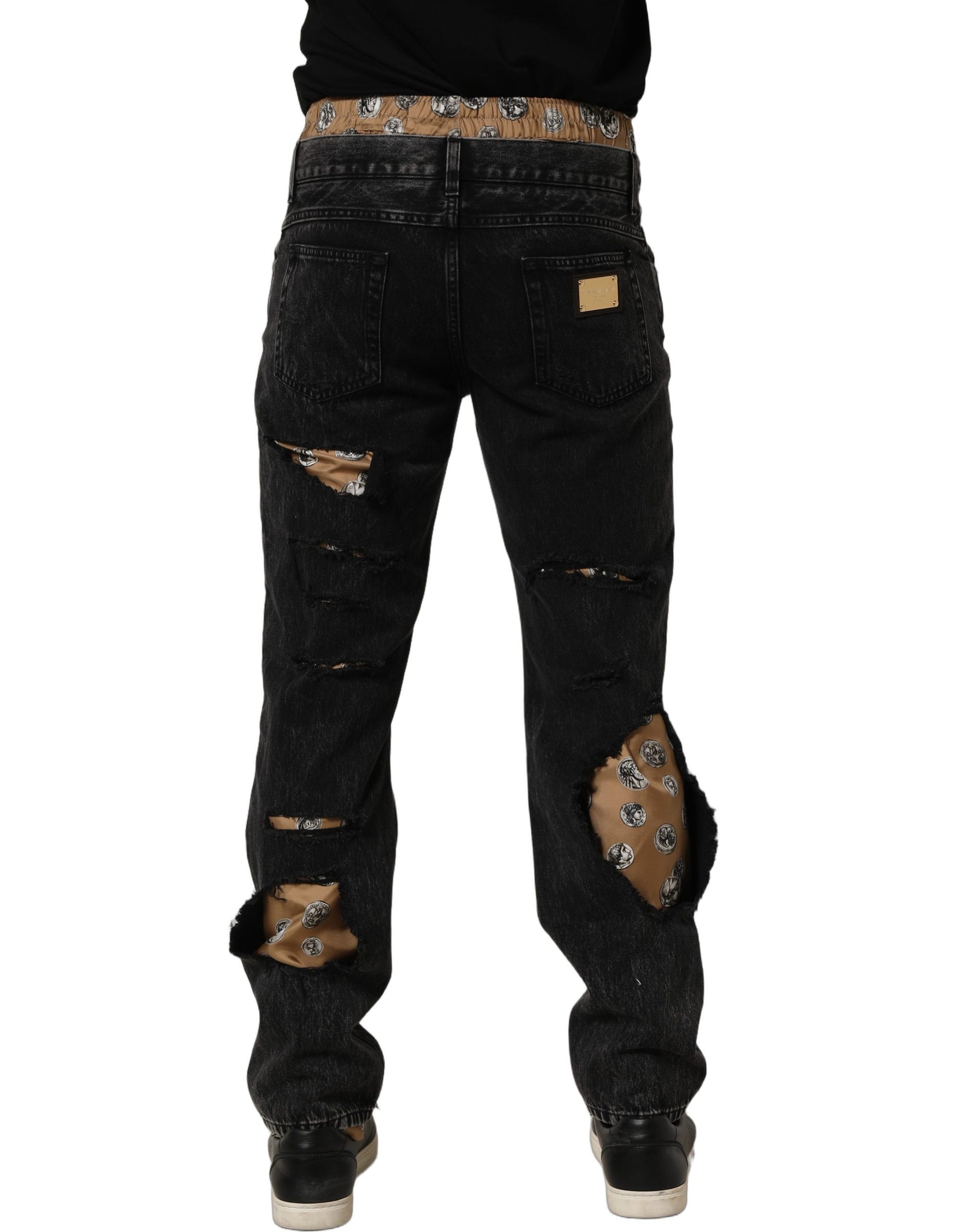 Dolce & Gabbana Black Jeans for Men side view