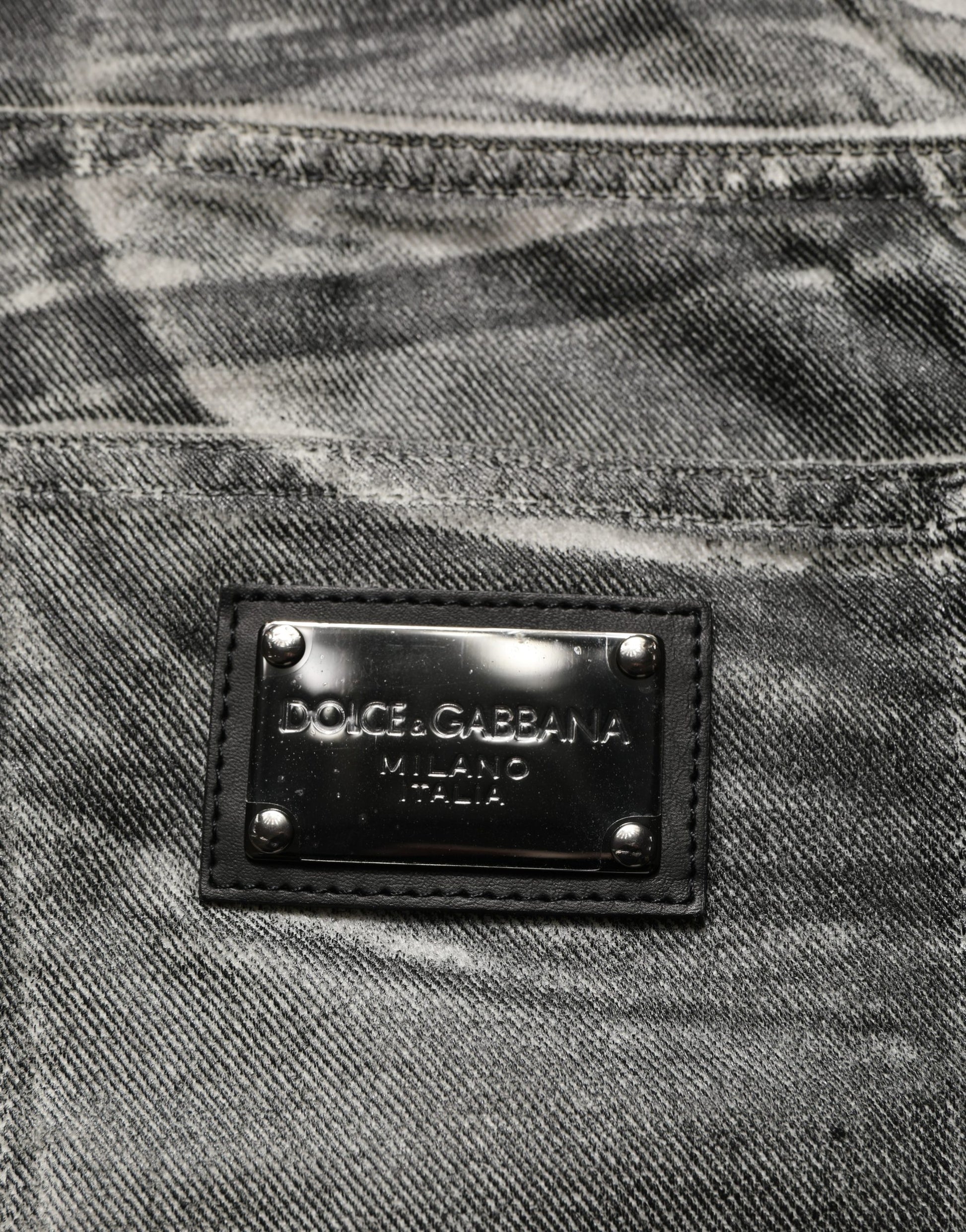 Dolce & Gabbana Grey Straight Leg Jeans for Men additional view