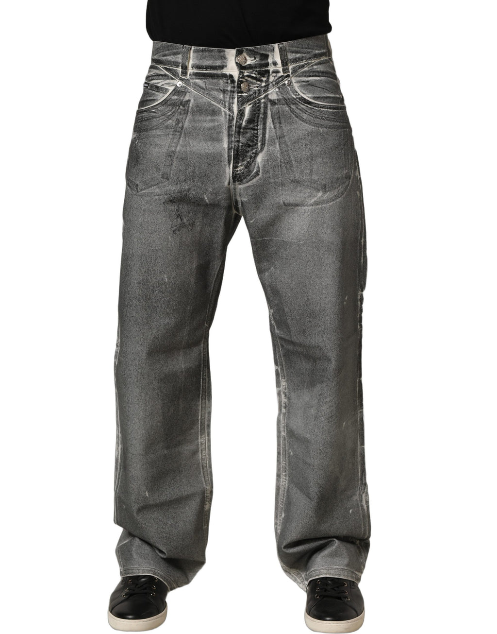 Dolce & Gabbana Grey Straight Leg Jeans for Men alternate view