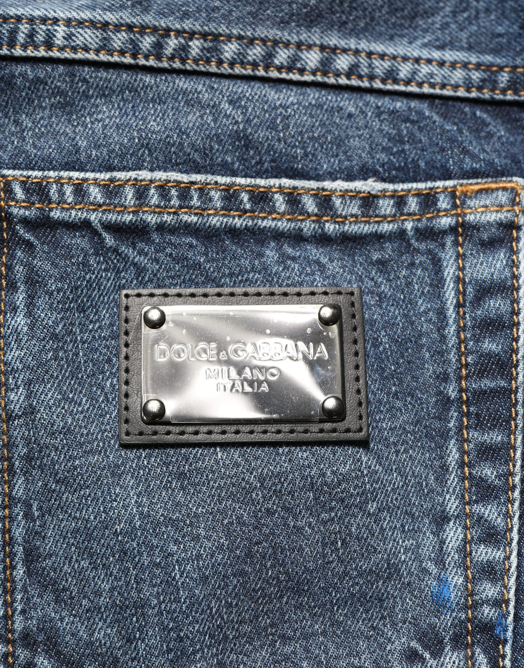 Dolce & Gabbana Blue Straight Leg Jeans for Men additional view