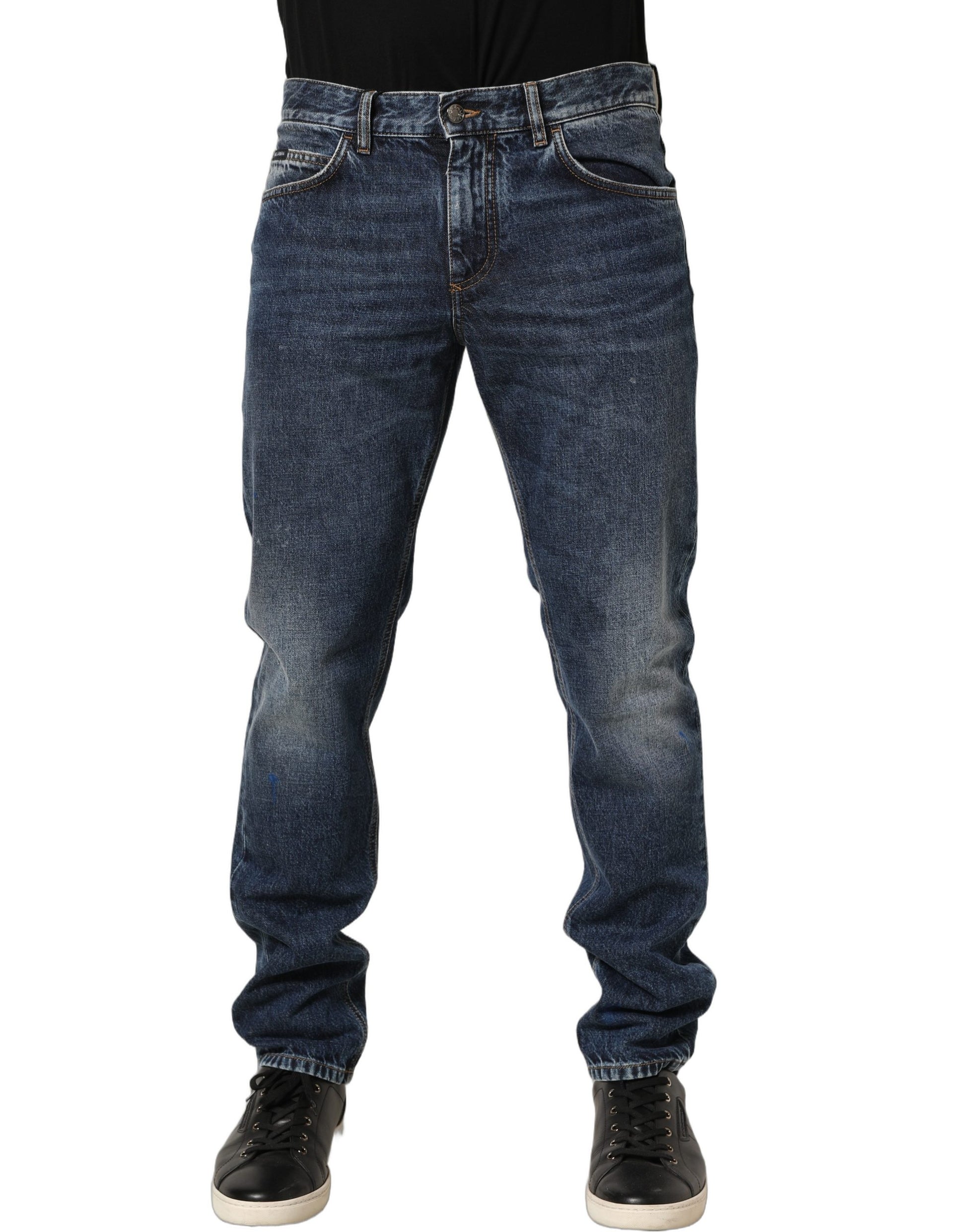 Dolce & Gabbana Blue Straight Leg Jeans for Men alternate view