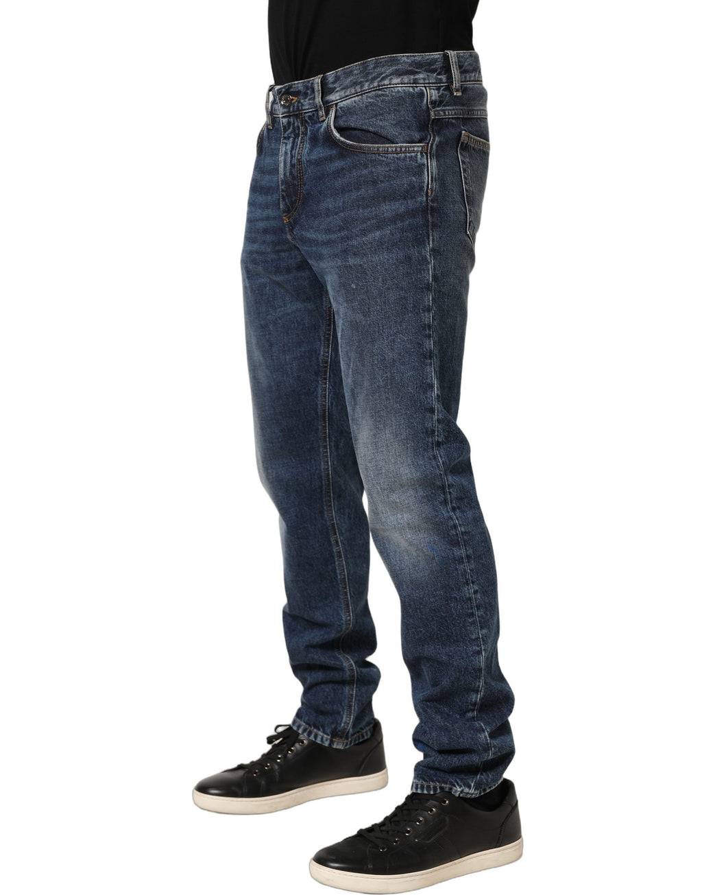 Dolce & Gabbana Blue Straight Leg Jeans for Men detail view