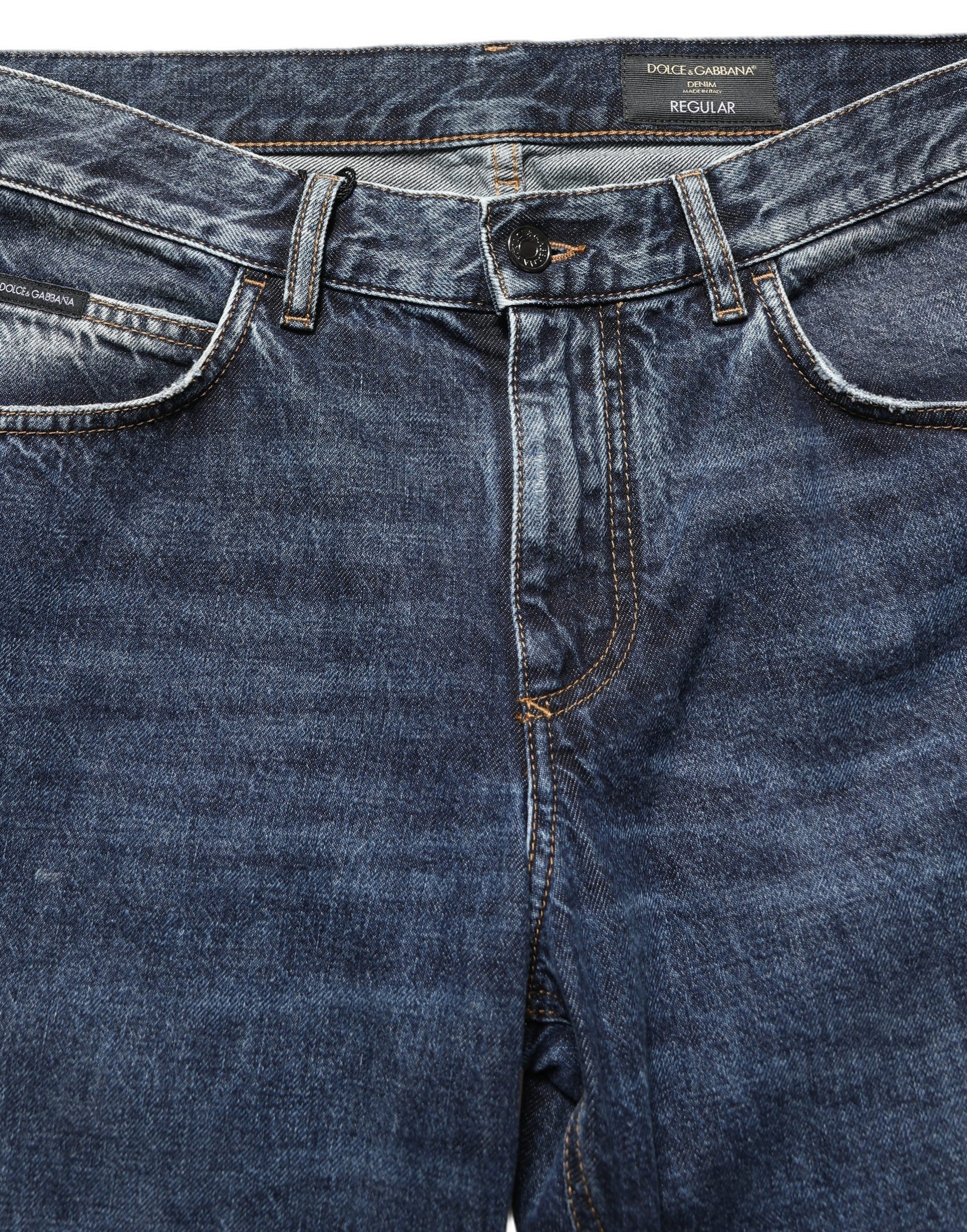 Dolce & Gabbana Blue Straight Leg Jeans for Men additional view