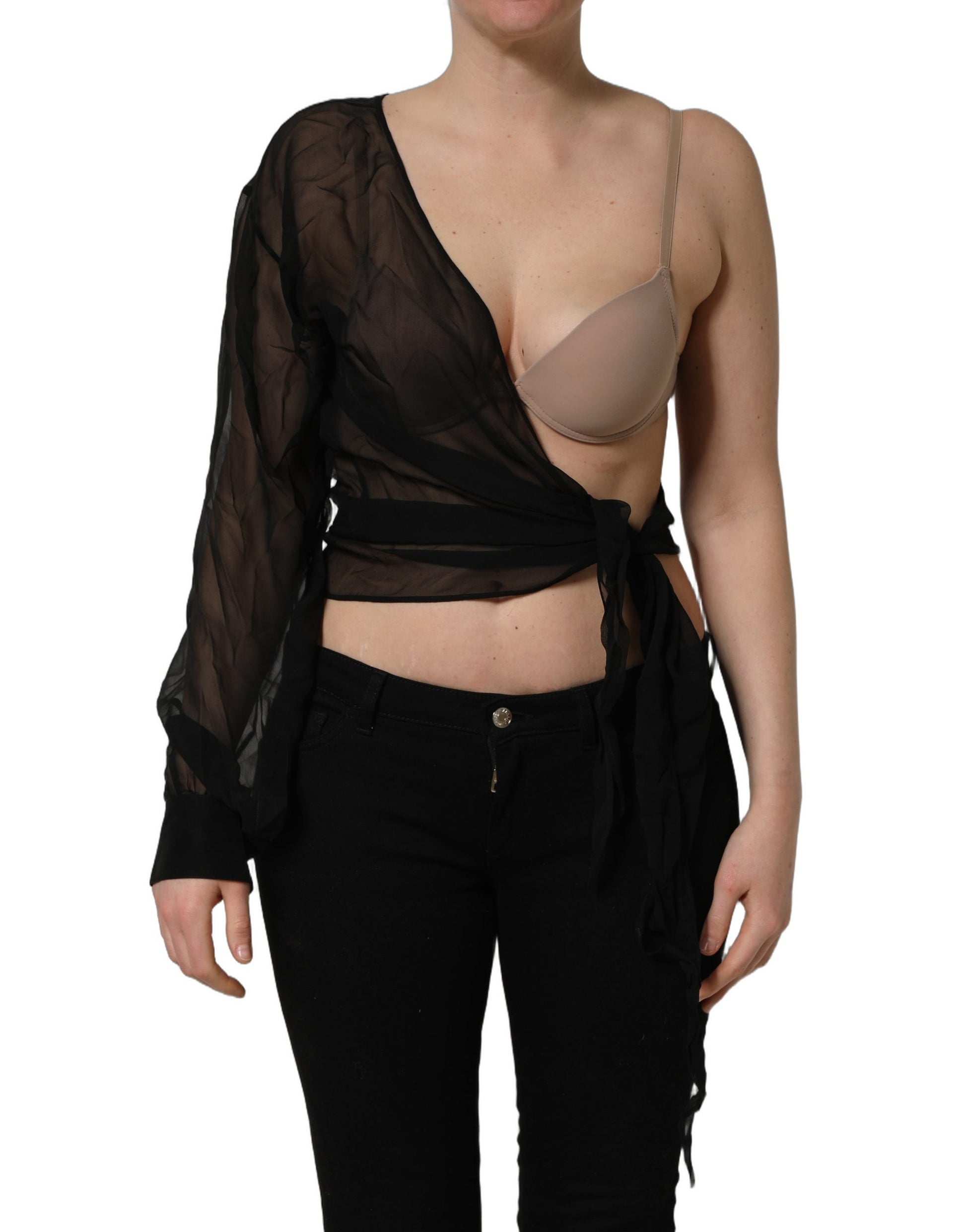 Dolce & Gabbana Black Sleeveless T-Shirt for Women detail view