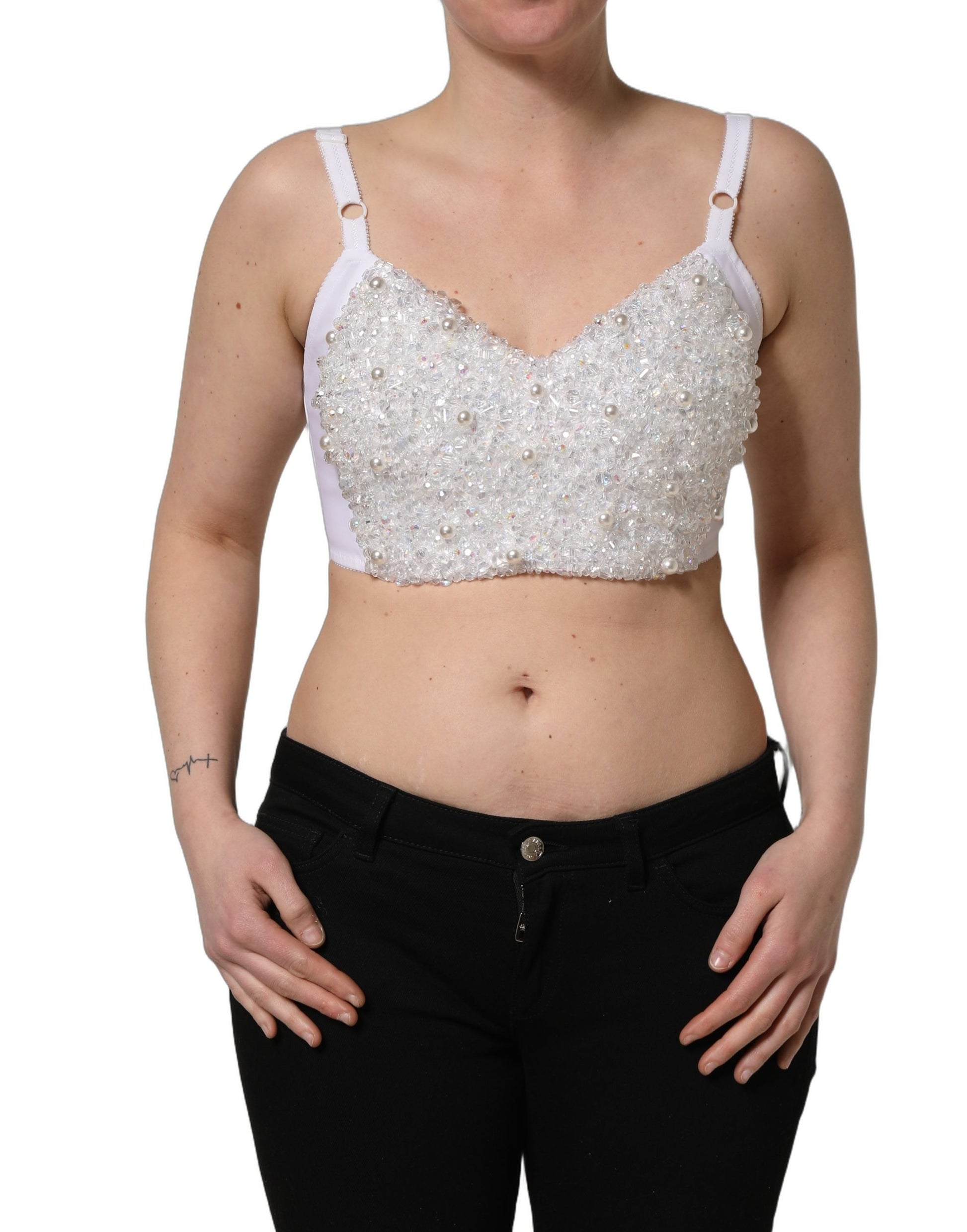 Dolce & Gabbana White Sleeveless T-Shirt for Women