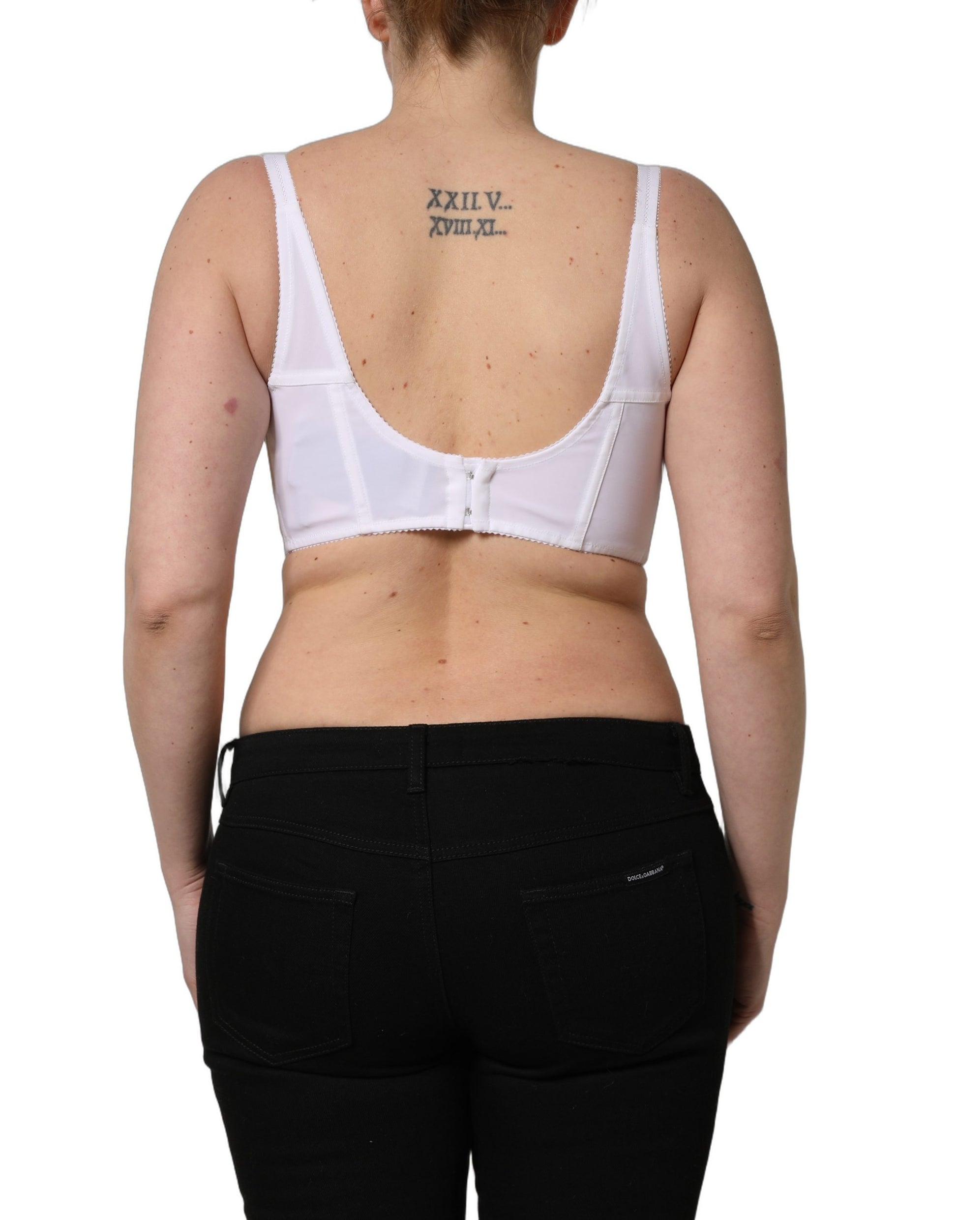 Dolce & Gabbana White Sleeveless T-Shirt for Women side view