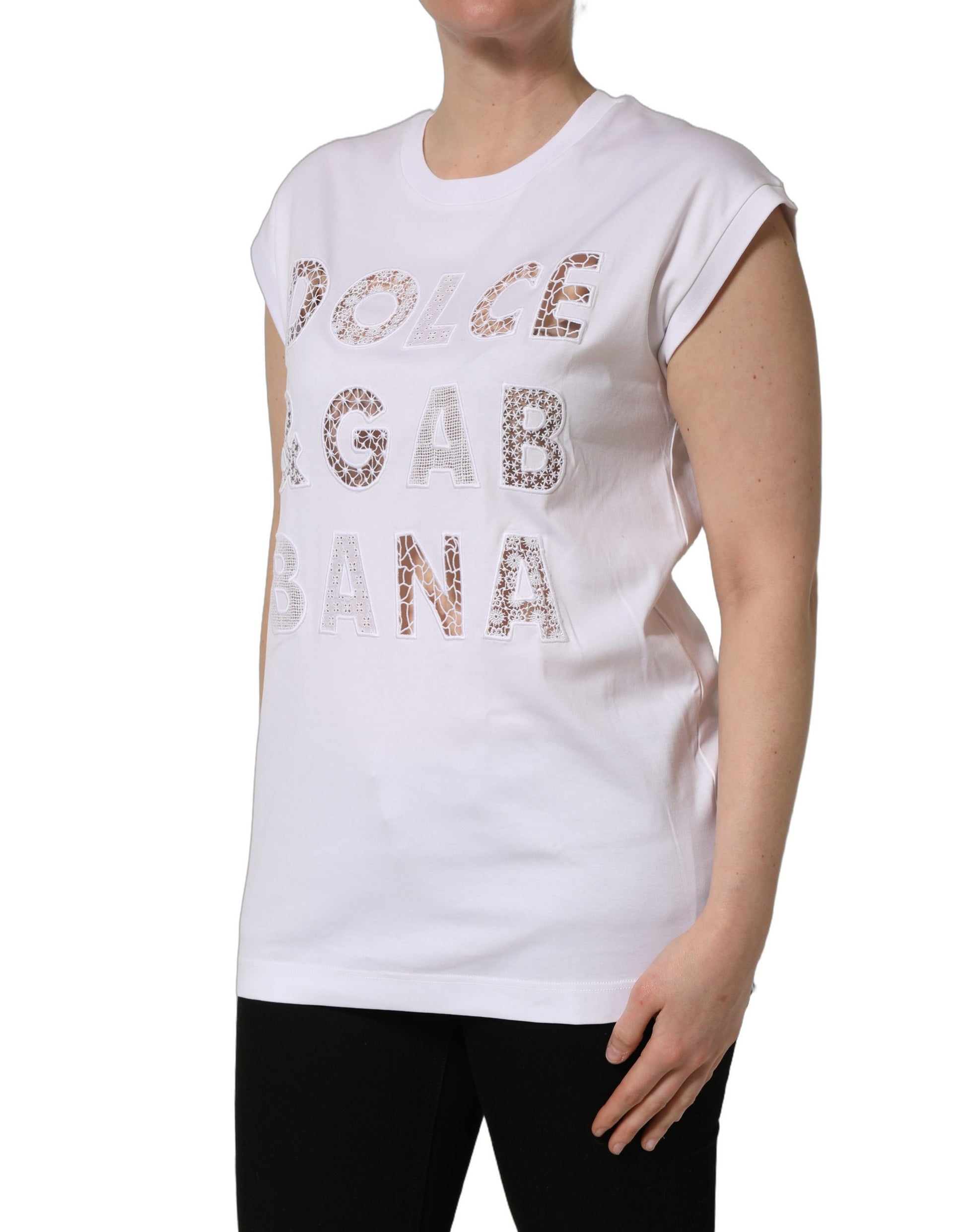 Dolce & Gabbana White T-Shirt for Women detail view