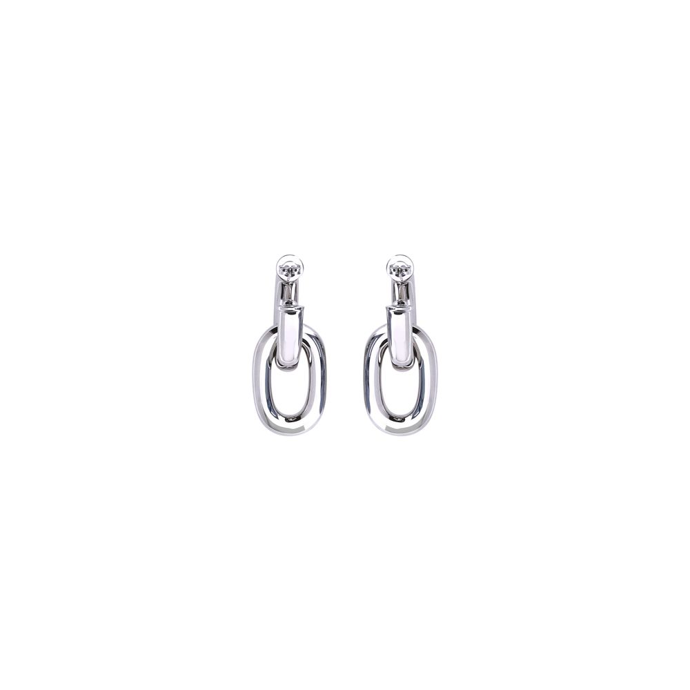 Boucles d'oreilles en résine argentée Rabanne