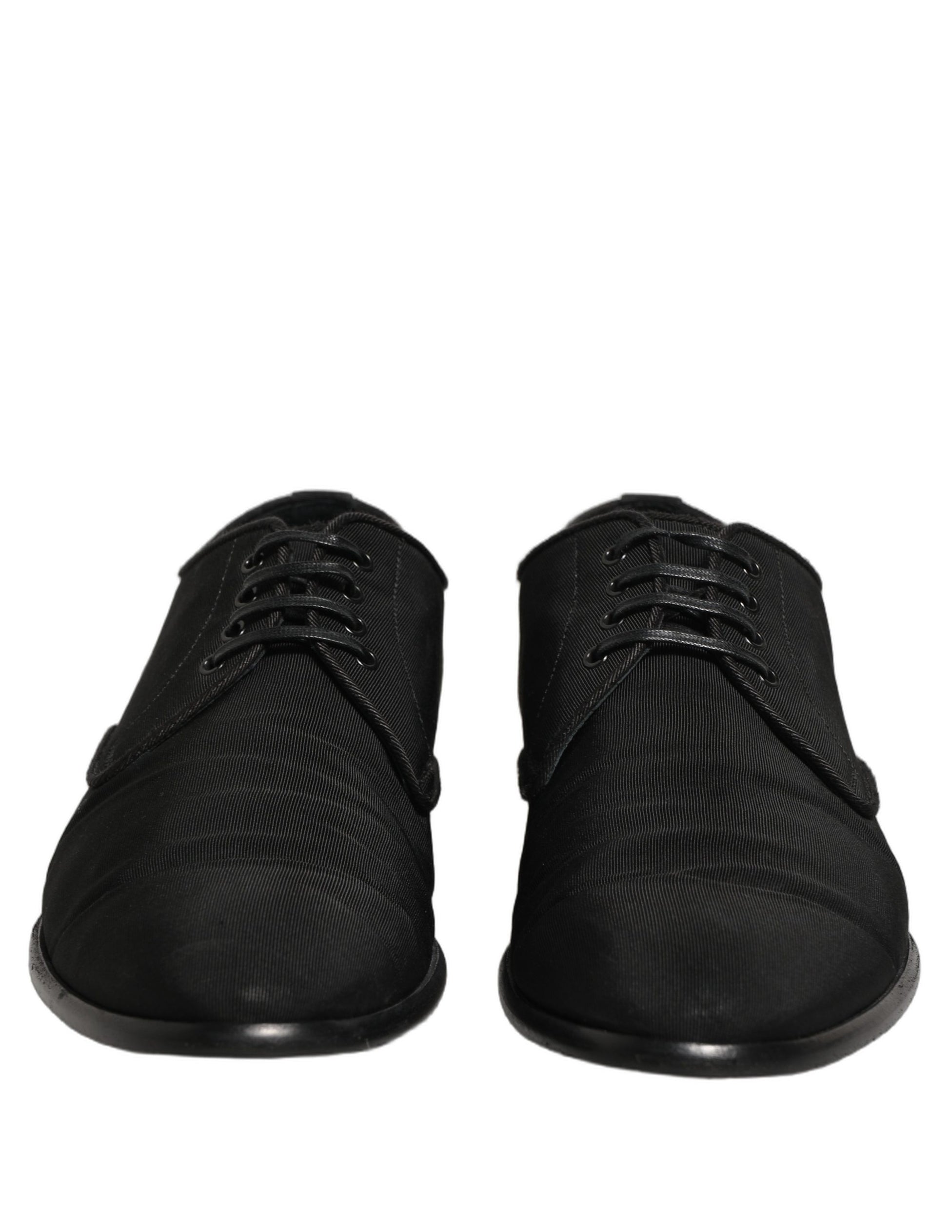 Dolce & Gabbana Black Suede Lace Up Derby Dress Formal Shoes